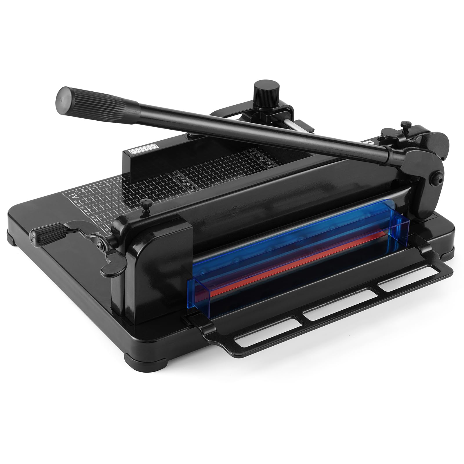 Heavy Duty 12 Inch Guillotine Paper Cutter with Metal Base - A4 Size Paper Trimmer for Office, Home & School - Perfect for Cutting Cardstock, Leather & Documents (Black)