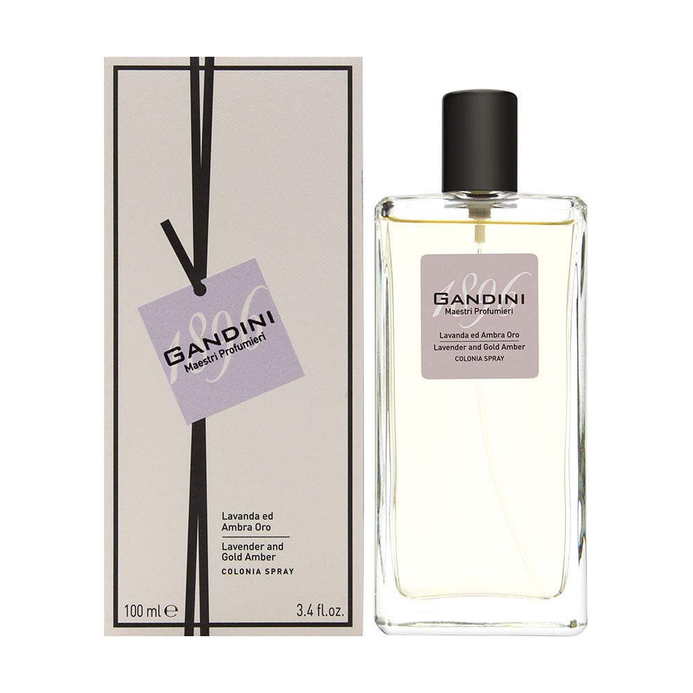Gandini 1896 Lavender & Gold Amber Cologne Spray for Men - 100ml/3.4oz Eau de Toilette | Long-Lasting Fragrance for Date Night, Office & Special Occasions