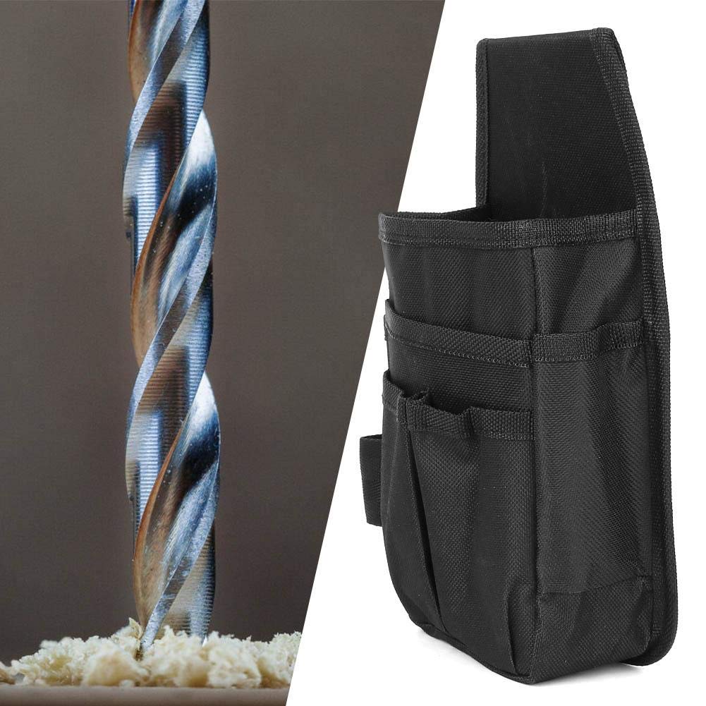 Delaman Black 6-Pocket Tool Belt Pouch - Heavy Duty Work Apron with Waist Pocket for Tool Storage & Organization - Perfect for Construction, Carpentry, DIY Projects & Home Repairs