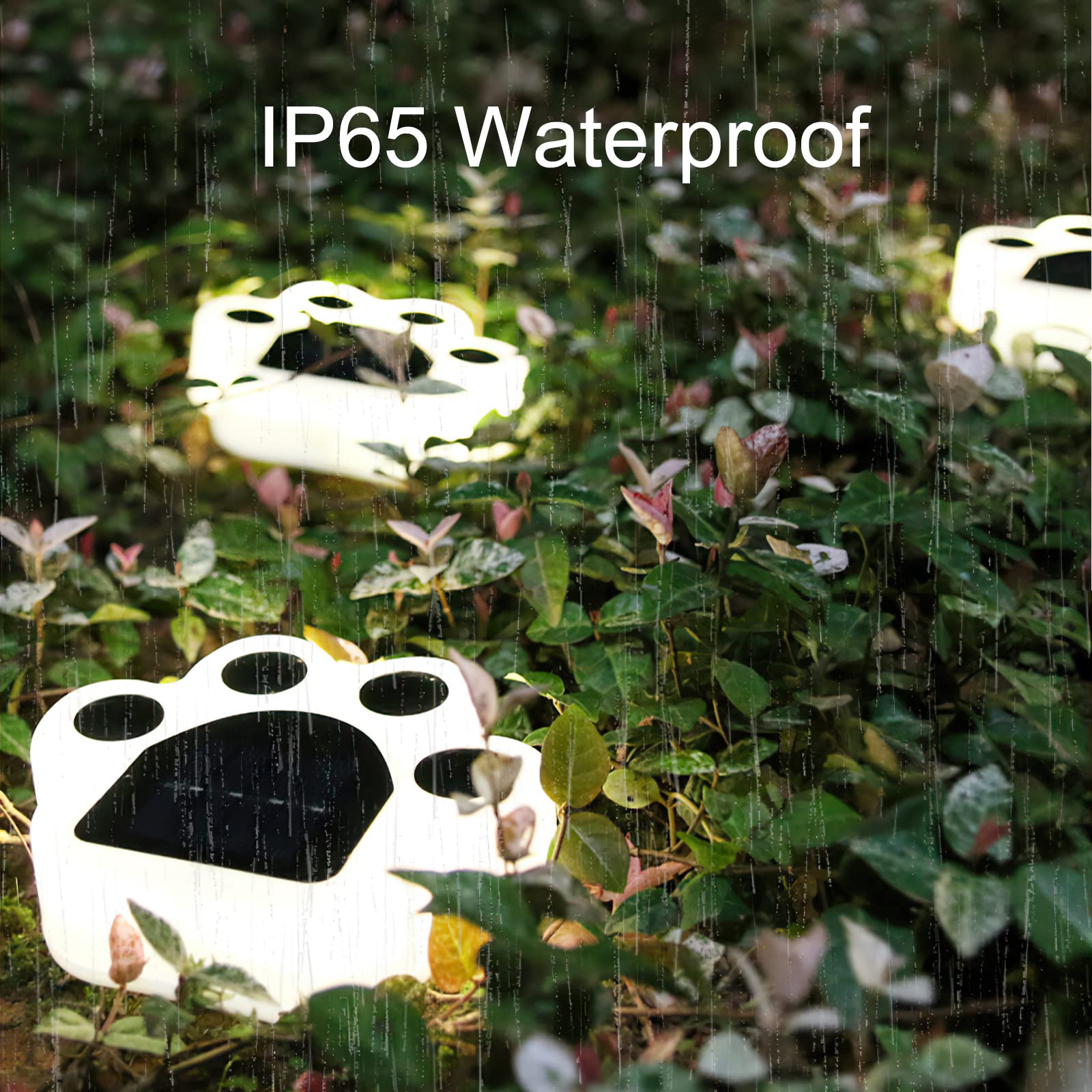 4Pack Solar Paw Lights - Waterproof Color Changing for Garden & Path