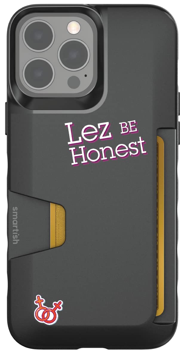 Smartish LEZ Be Honest iPhone 13 Pro Max Wallet Case - Slim Protective Credit Card Holder with RFID Protection | Perfect for Everyday Use, Travel & Business Meetings (Fits iPhone 13 Pro Max)