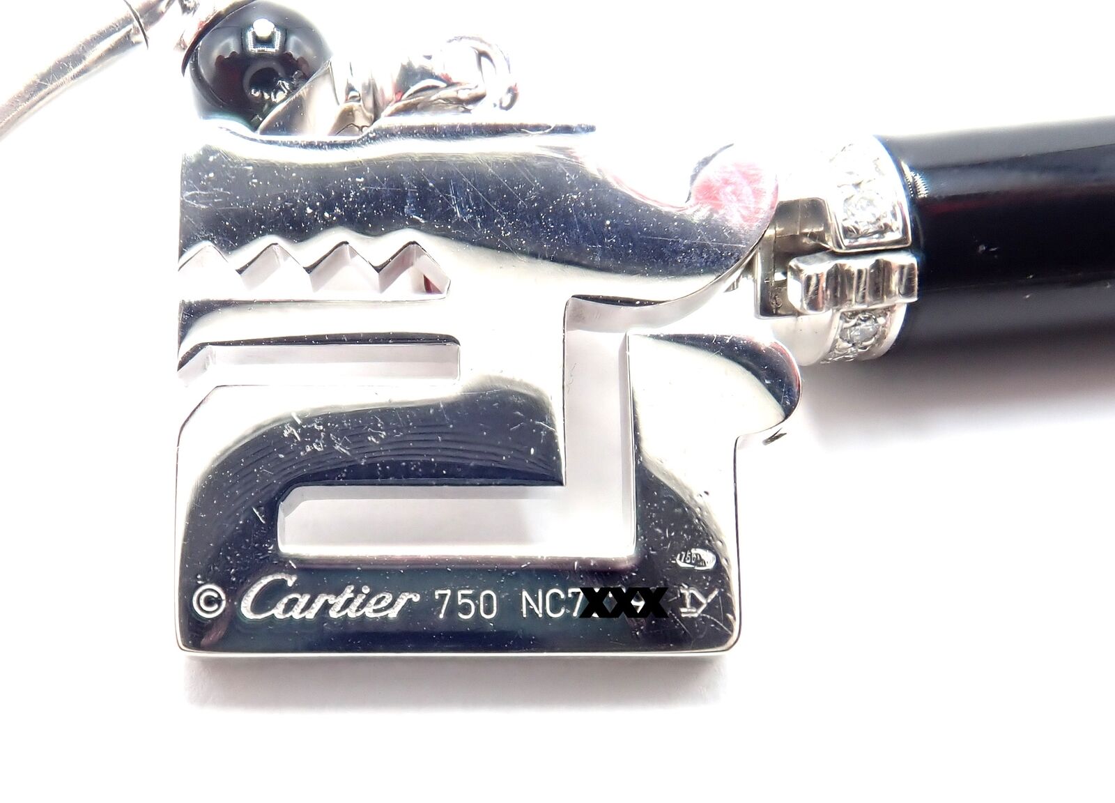 Cartier Le Baiser Du Dragon 18k Gold Diamond Ruby Onyx 2 Charms Bangle Bracelet - Luxury Jewelry for Women, Perfect for Gifts, Weddings & Special Occasions