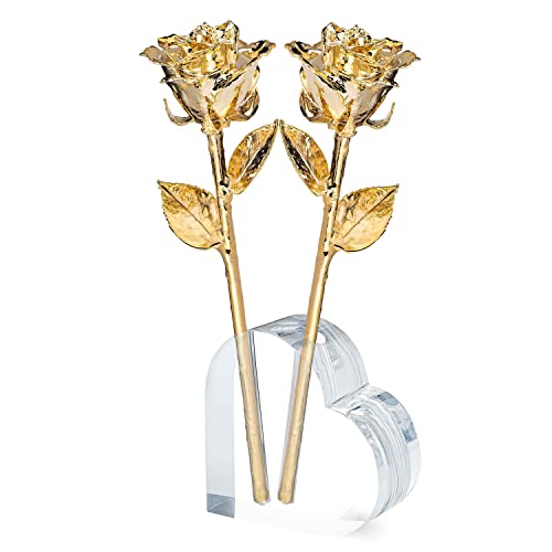 Acrylic Heart Vase (2 Roses)