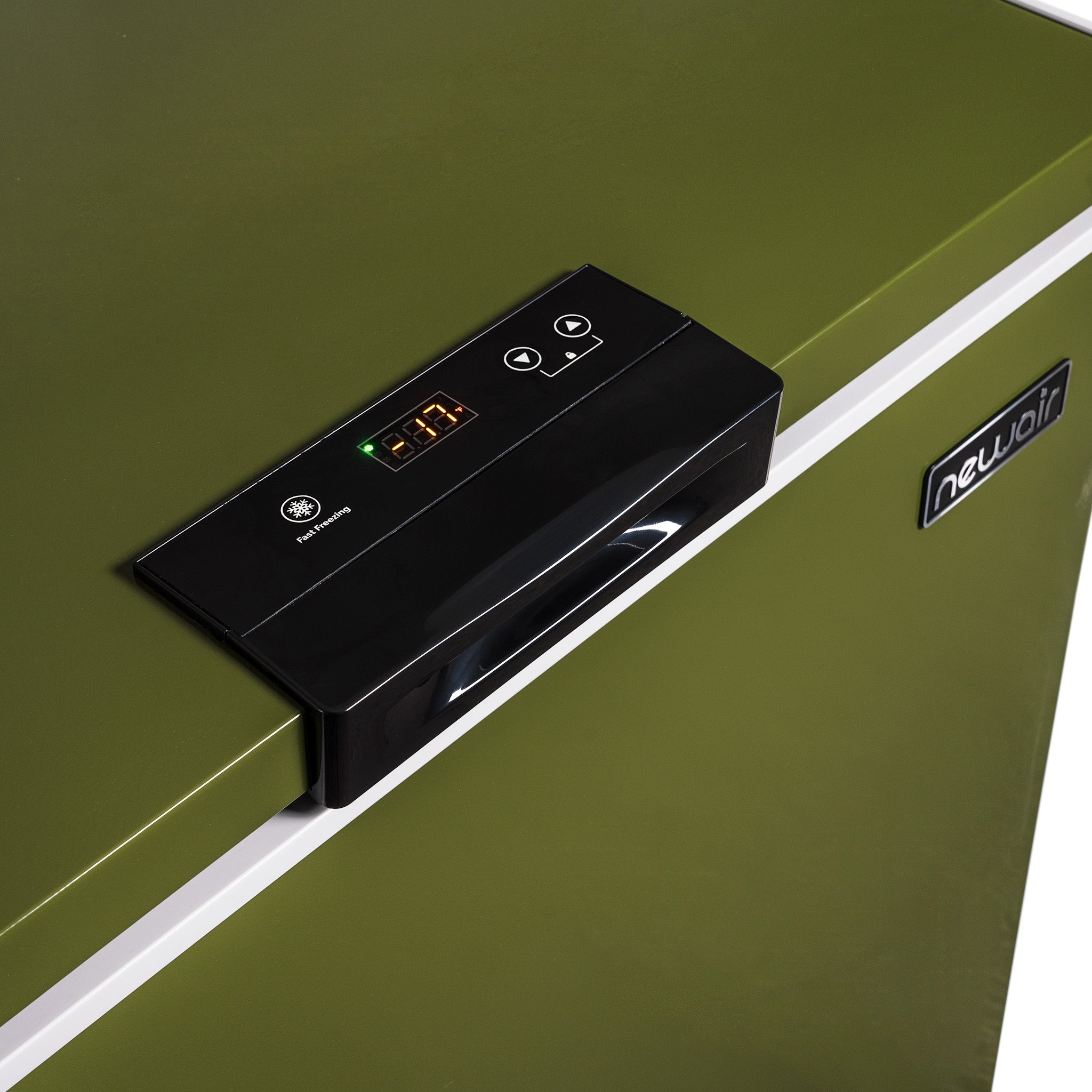 Newair® 5 Cu. Ft. Mini Deep Chest Freezer in Military Green - Compact Freezer for Home, Garage, or Basement Storage of Meat, Seafood, and Frozen Foods