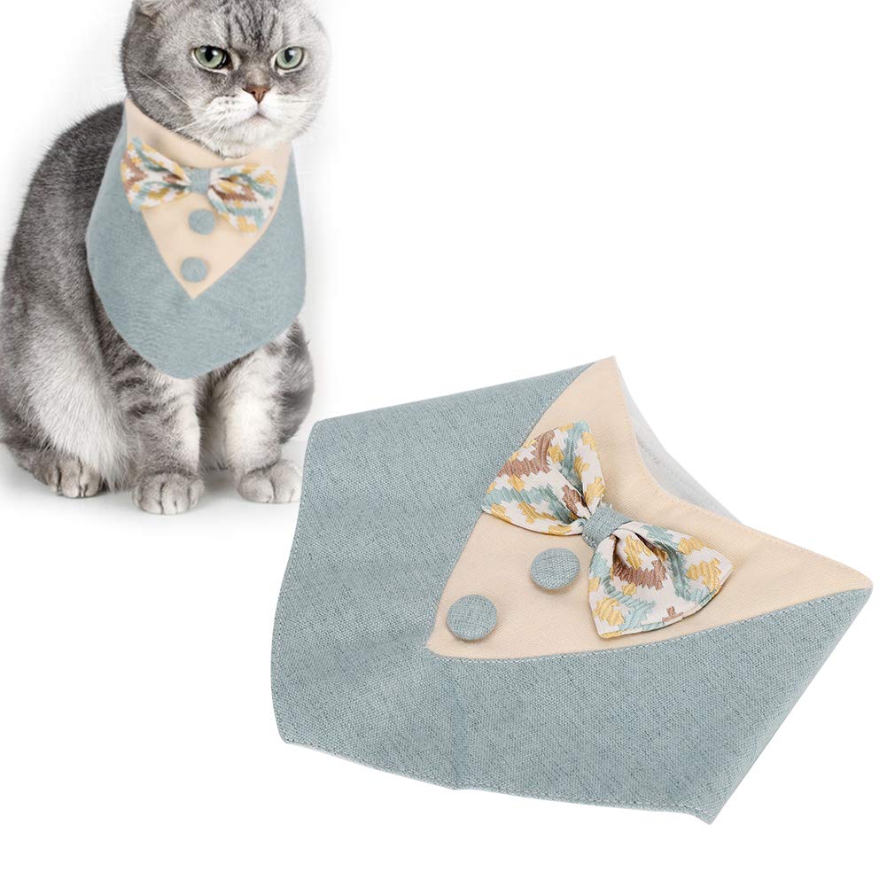Ruiqas Adjustable Cat Bandana - Cute Pet Bib for Drool & Mess Protection | Washable Cat Neck Scarf for Grooming, Feeding & Photo Shoots