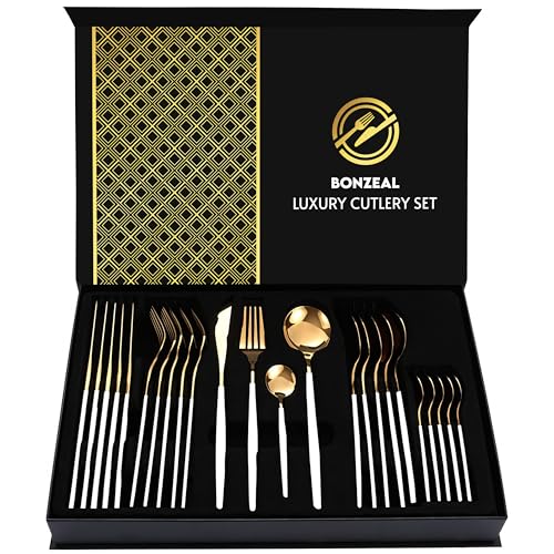 White-Gold Cutlery Set