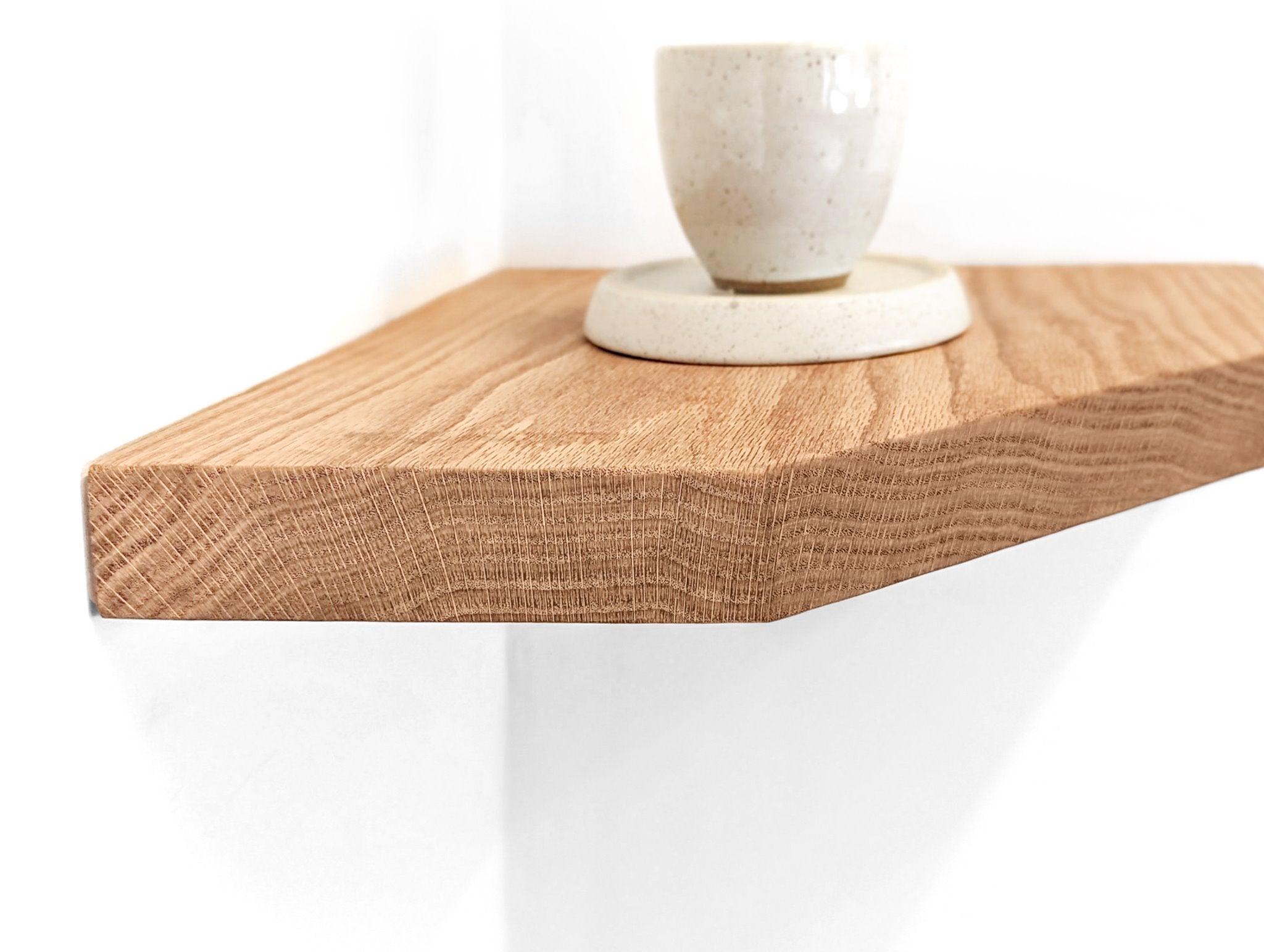 Premium Mahogany Floating Corner Shelf with Straight Edge - Perfect for Bathroom, Kitchen & Living Room Storage