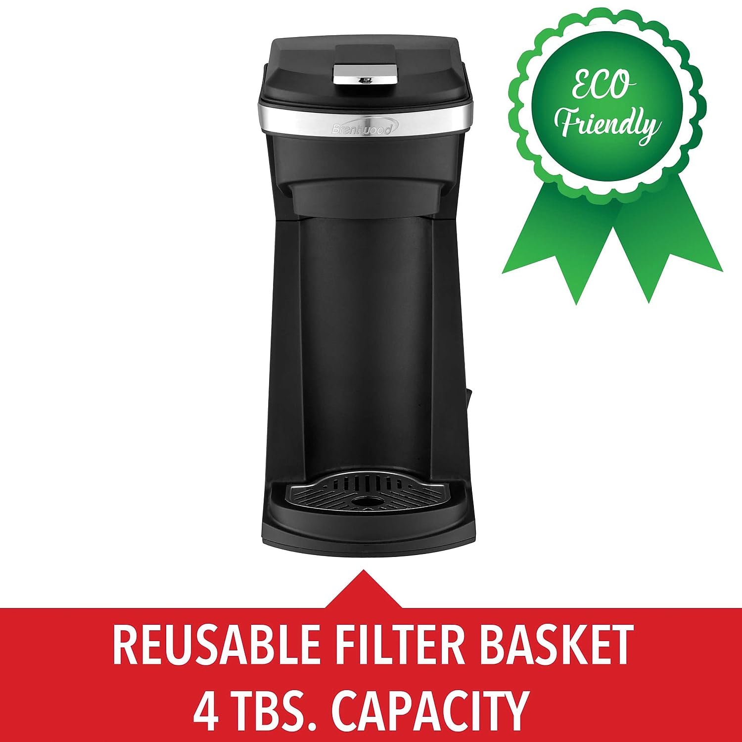 Brentwood TS-1101BK 12-Cup Electric Coffee Maker with Glass Carafe - Black - Fast Brewing for Home, Office & Restaurants