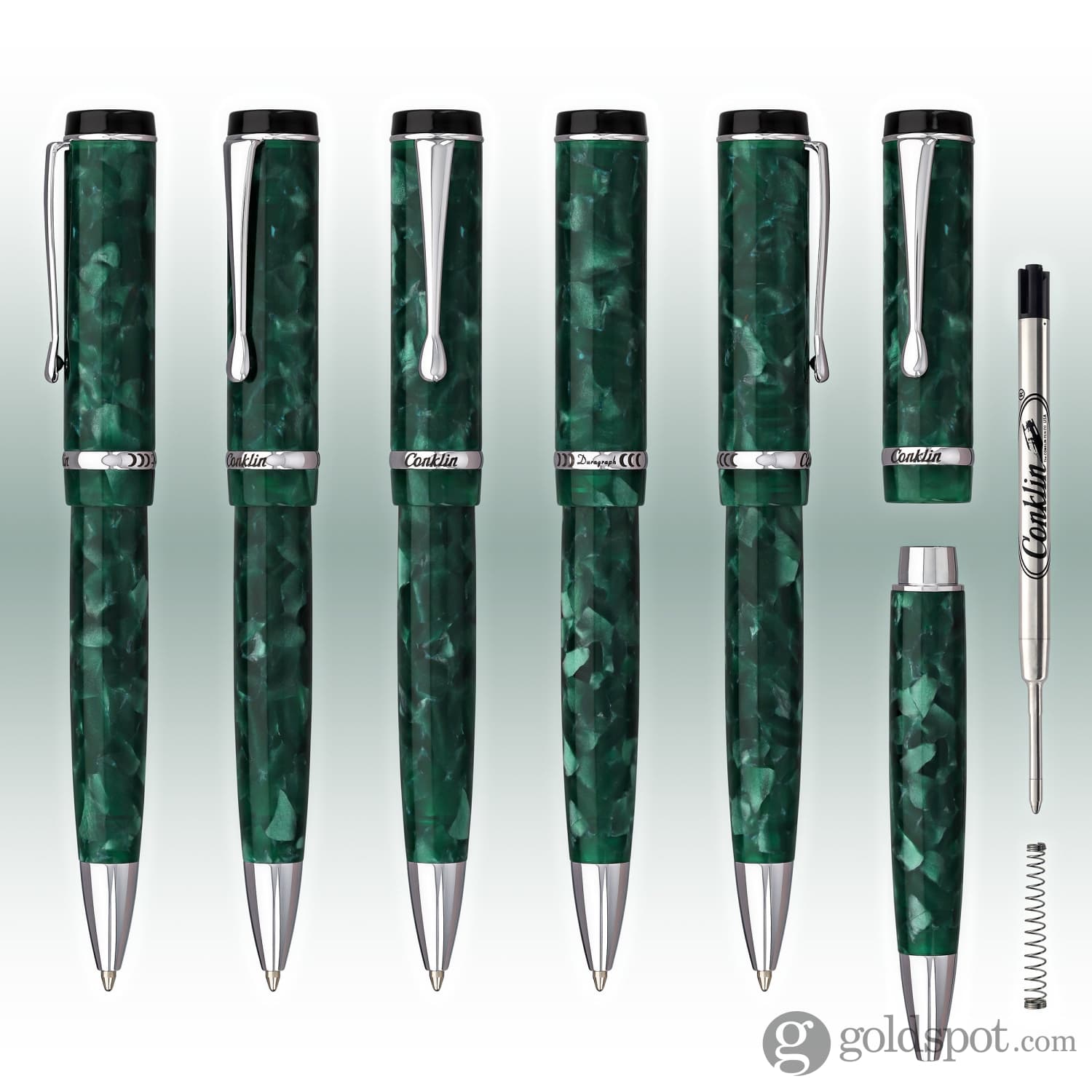 Conklin Duragraph Ballpoint Pen - Forest Green Fountain Pen for Writing, Journaling & Office Use - Premium Gift for Professionals & Students