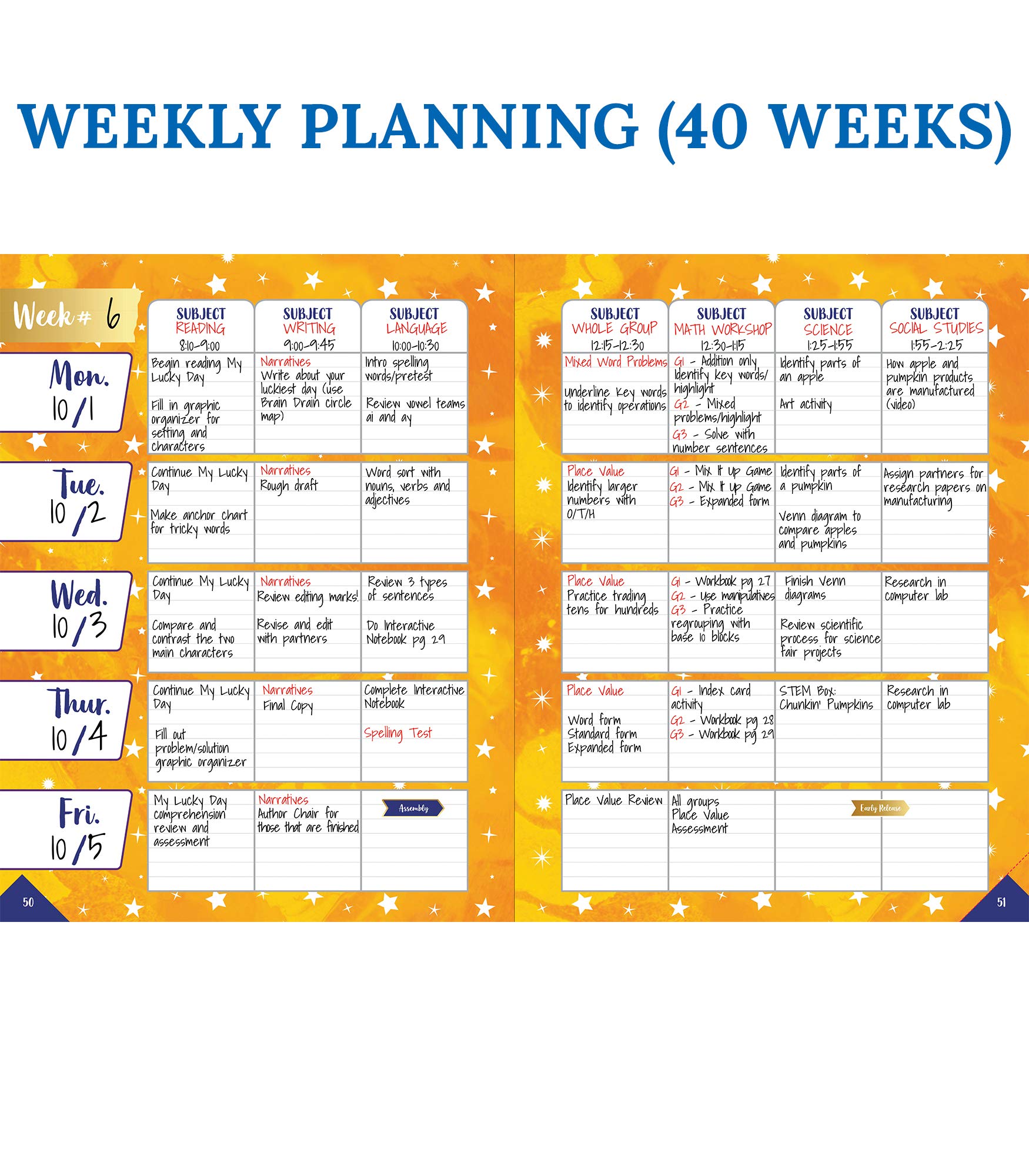 Carson Dellosa Galaxy Teacher Planner - 8