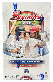 2025 Bowman Baseball Jumbo Hobby Box - 12 Packs with Autograph & Rookie Cards - Perfect for Collectors, Investors & Fantasy Baseball Enthusiasts