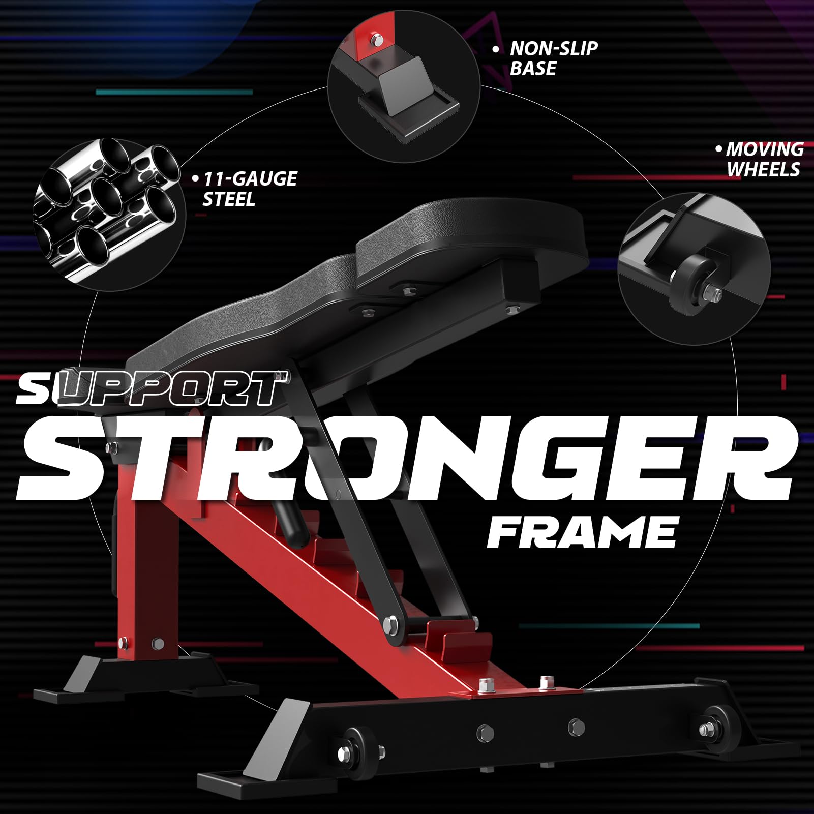 Mikolo Adjustable Weight Bench for Strength Training - 7 Back Positions, Full Body Workout Bench for Home Gym - Perfect for Dumbbell Press, Sit-ups & Strength Exercises