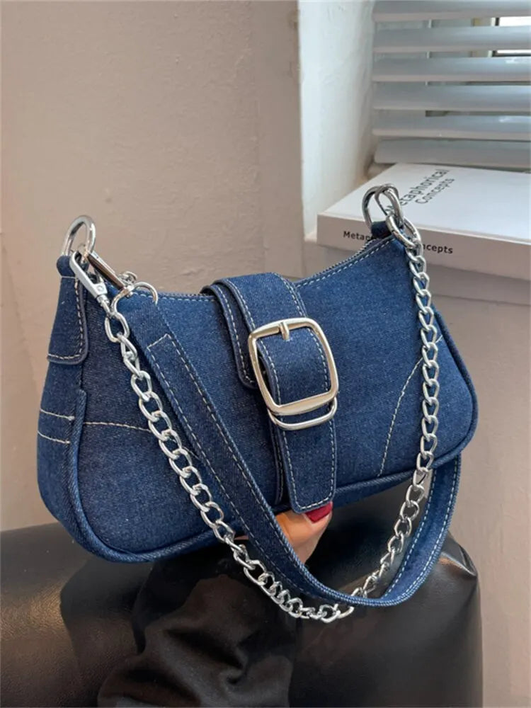 Stylish Denim Crossbody Bag for Women - Customizable Personalized Design with Premium Texture - Perfect for Casual Outings, Travel & Everyday Use