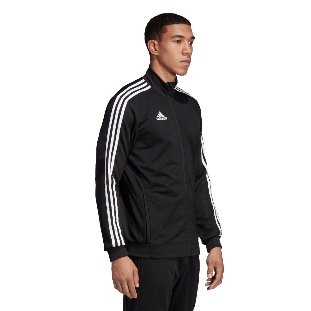 Adidas Tiro 19 Men's Training Jacket - Black & White - Lightweight Performance Jacket for Gym, Running & Soccer Practice