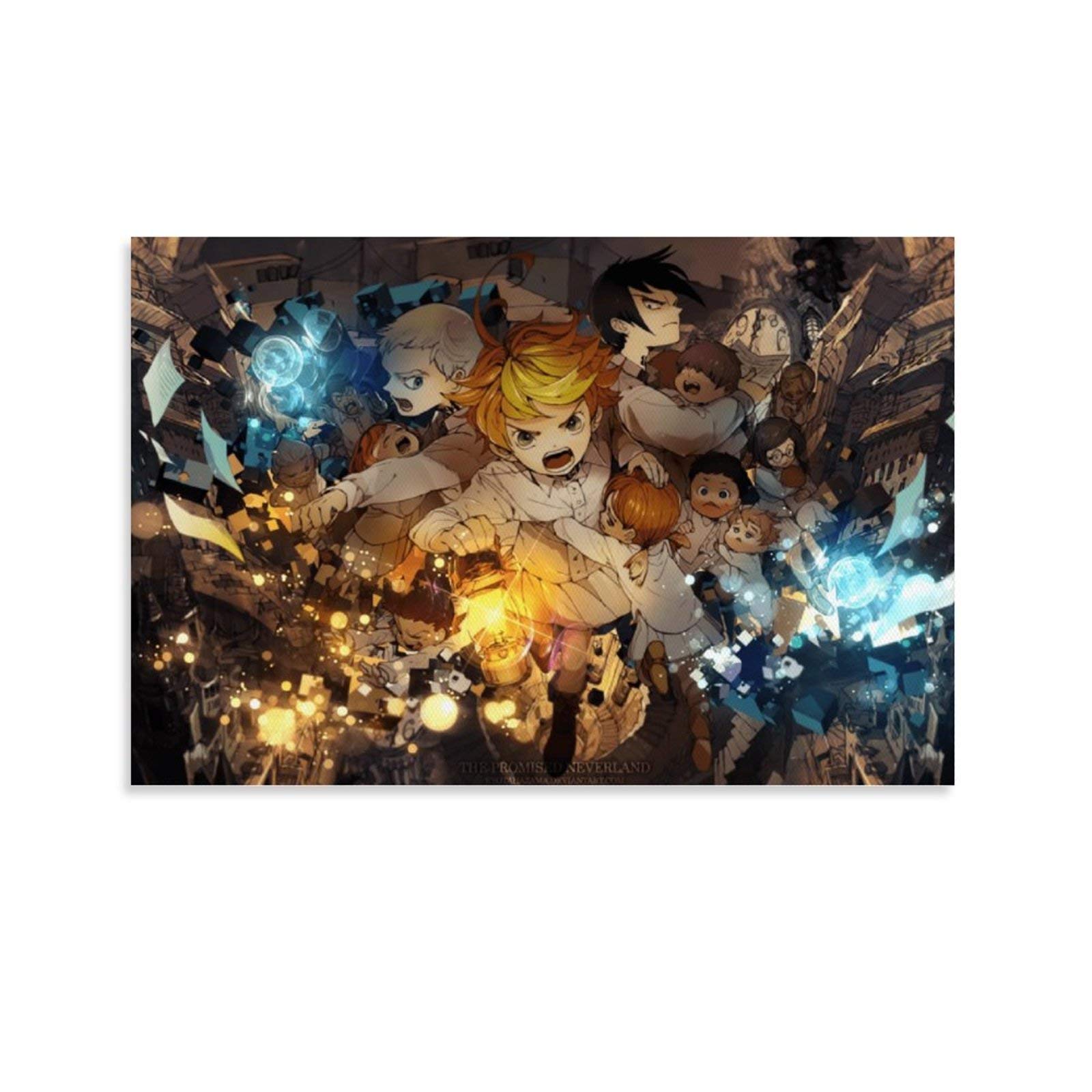 VNBN Emma The Promised Neverland Anime Poster Canvas Wall Art - 12x18 inch (30x45cm) Japanese Manga Decor for Bedroom, Living Room & Office | Perfect Gift for Anime Fans & Home Aesthetic