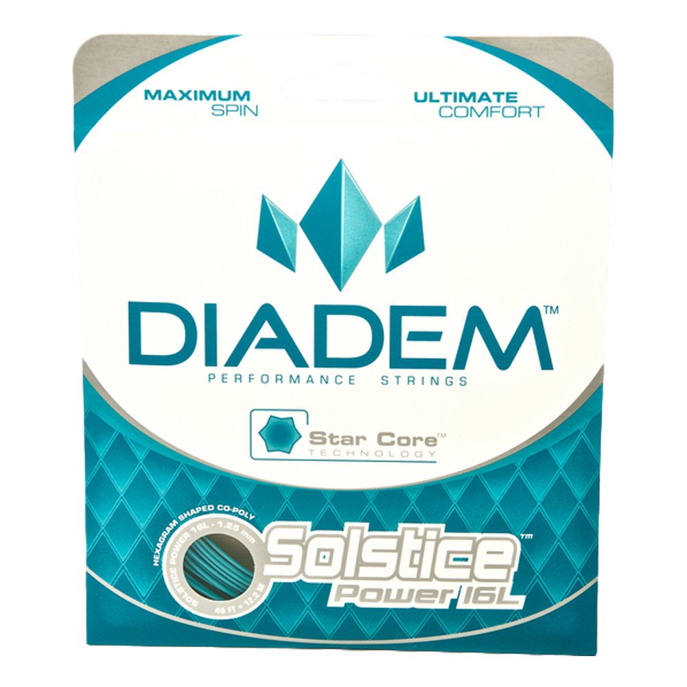 Diadem Solstice Power 16L/1.25 Tennis String (Teal) | High-Performance Polyester Tennis String for Control & Durability | Perfect for Competitive Players & Tournament Play