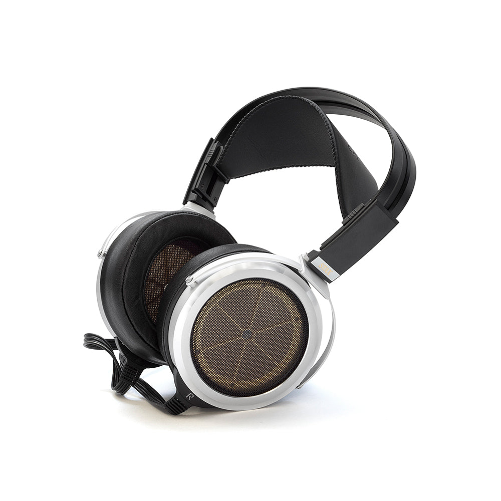 STAX SR-009S Premium Electrostatic Headphones - Open Box (Wood Carrying Case with Minor Crack) | Audiophile-Grade Sound for Studio Recording & Critical Listening