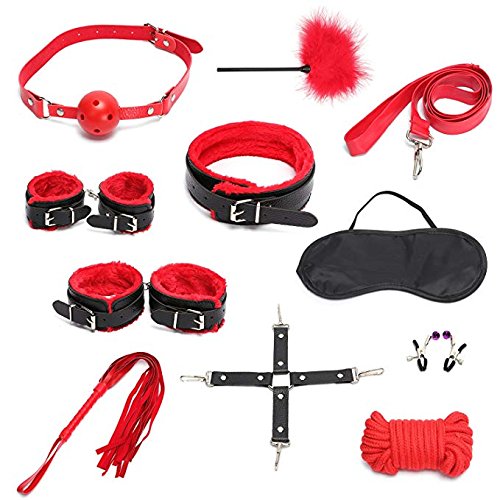 10-Piece Bondage Bed Restraints Set - BDSM Sex Toys for Couples, Under Mattress Tying Straps for Adults - Perfect for Spicing Up Bedroom Play & BDSM Scenes