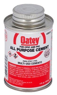 30818 All-Purpose Solvent Cement - Clear 4 oz (Pack of 24) - Ideal for PVC Pipe Repairs, Plumbing Fixes & DIY Projects