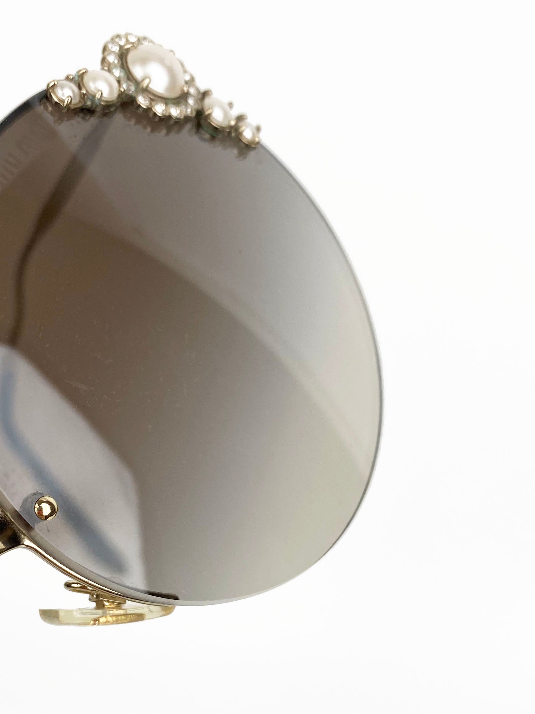 Miu Miu SMU52T Women's Designer Sunglasses with Pearls - Luxury Fashion Accessory for Beach, Summer & Outdoor Activities