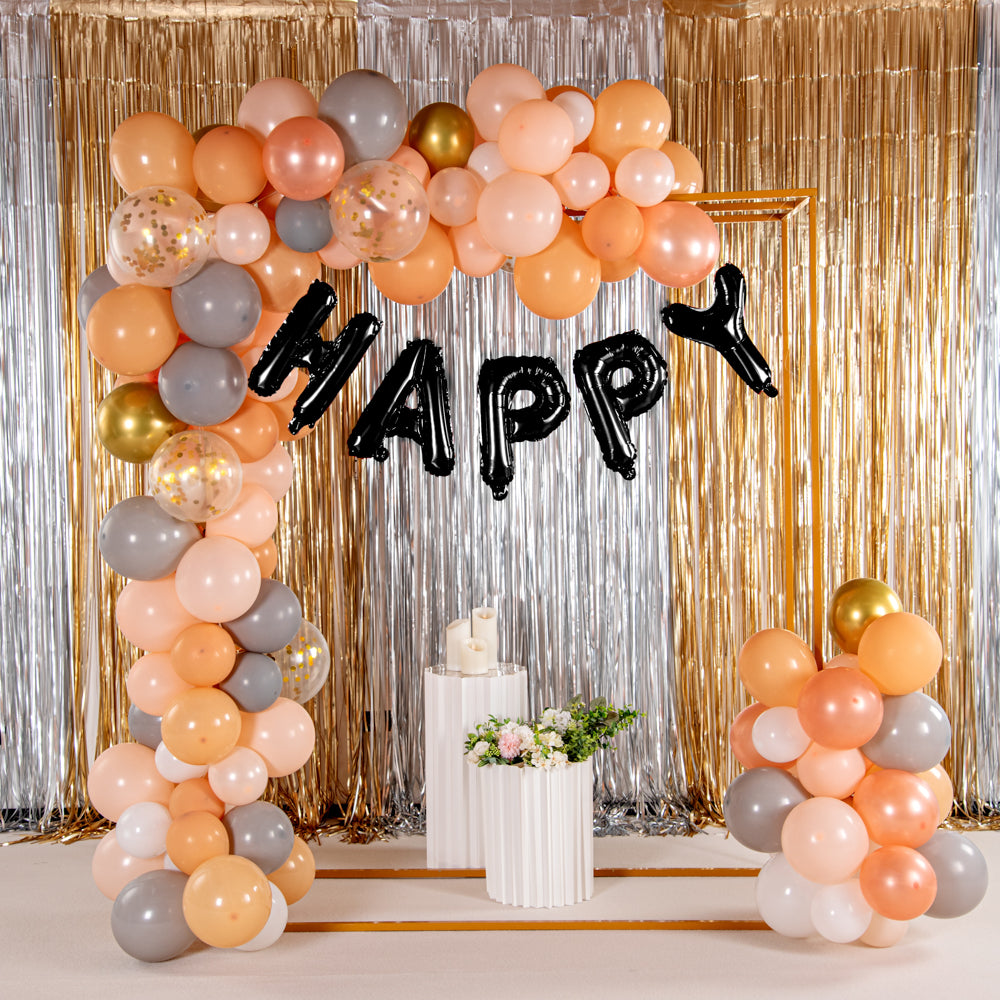 Black Mylar Letter H Balloon - 16 Inch Large Foil Balloon for Birthday Party Decorations, Baby Showers & Graduation Celebrations (1 Count)