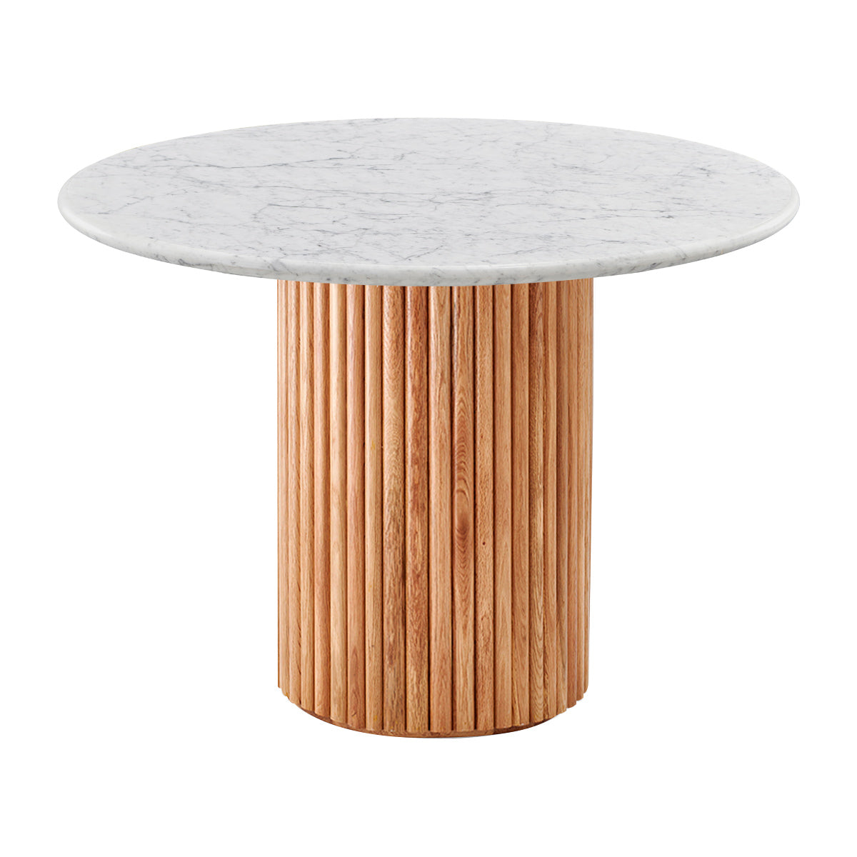 Elegant Cosmos Marble Dining Table - Modern Round Marble Top with Sturdy Metal Base for Dining Room, Kitchen, or Outdoor Patio