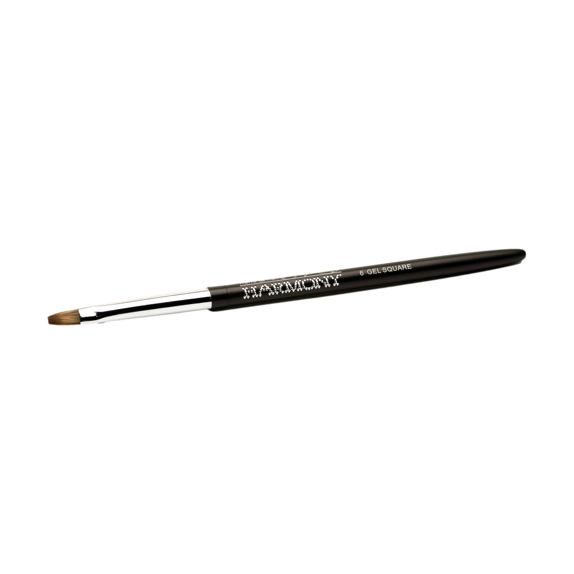 Gelish #6 Professional Gel Nail Polish Square Brush - Perfect for DIY Manicures & Salon Nail Art