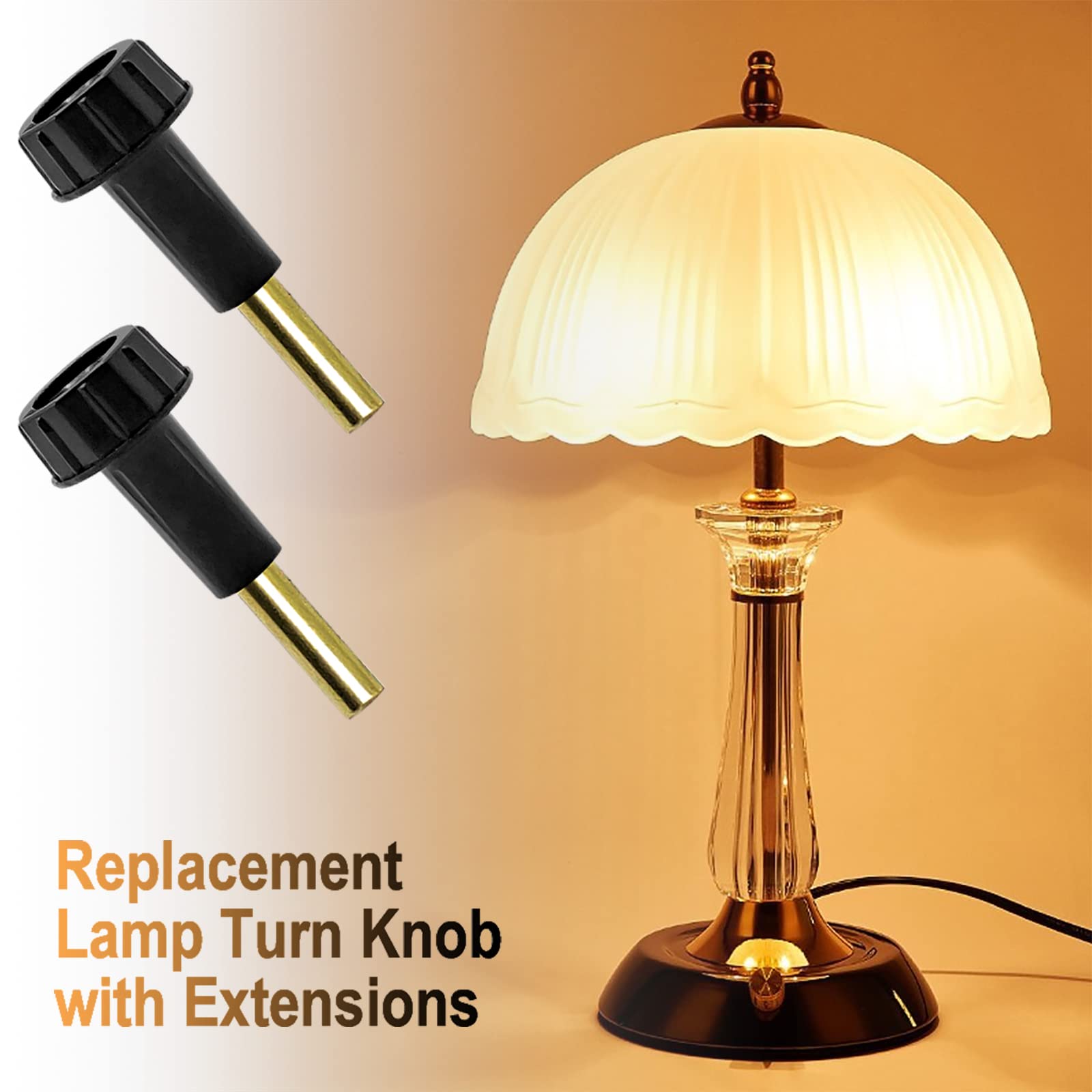 ECUDIS 6-Pack Black On/Off Replacement Light Switch Knobs with 1/2