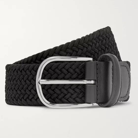 3.5cm Woven Elastic Belt for Women & Men - Adjustable Waistband Strap (Dark Grey) - Perfect for Pants, Skirts, Dresses & DIY Sewing Projects