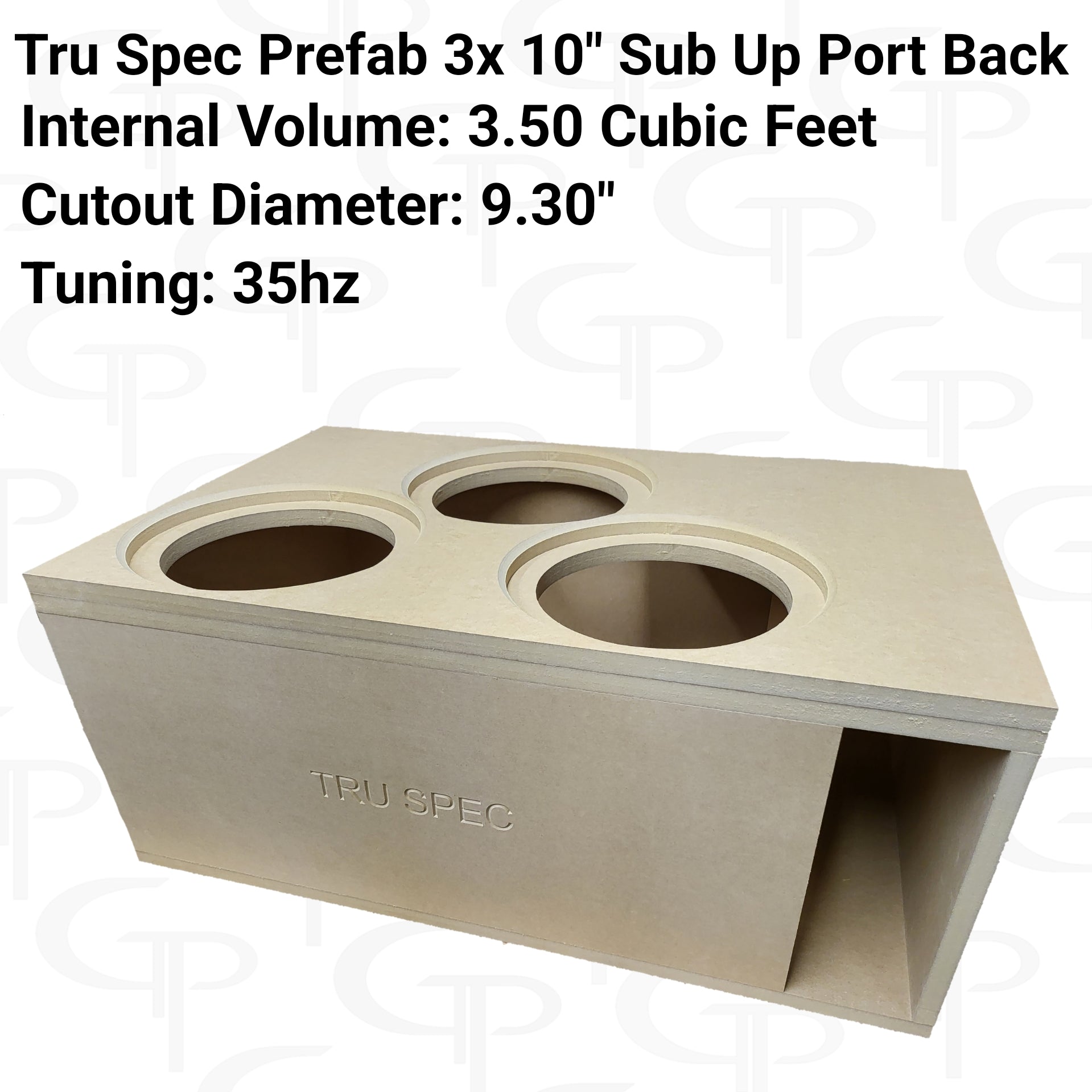 TRU SPEC Prefab Three 10-Inch Subwoofer Enclosure - Ported Box for Car Audio Bass Boost | Perfect for Trucks, SUVs & Custom Car Audio Systems