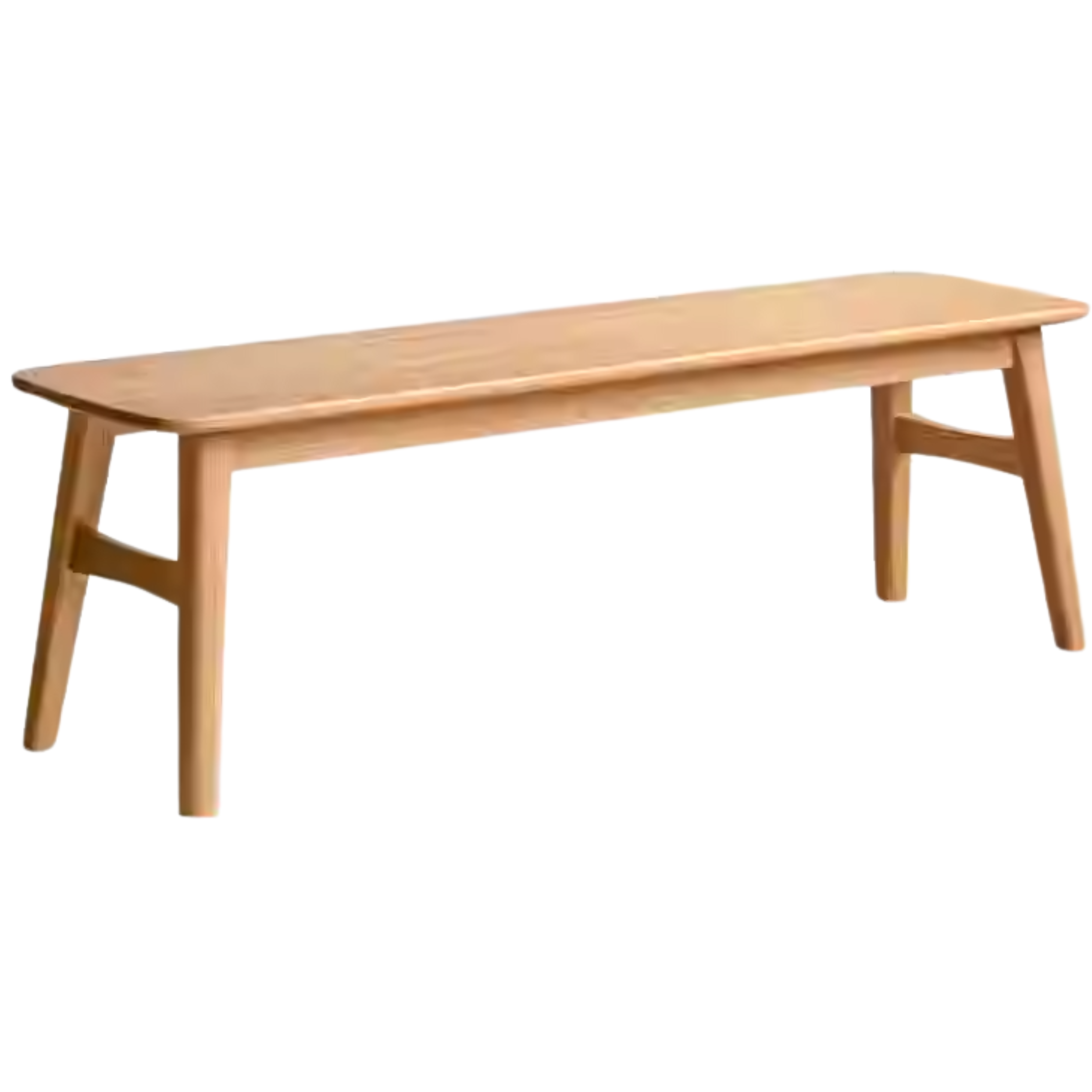 Solid Oak Wood Modern Long Bench - Stylish & Durable Entryway, Dining, or Living Room Seating Furniture