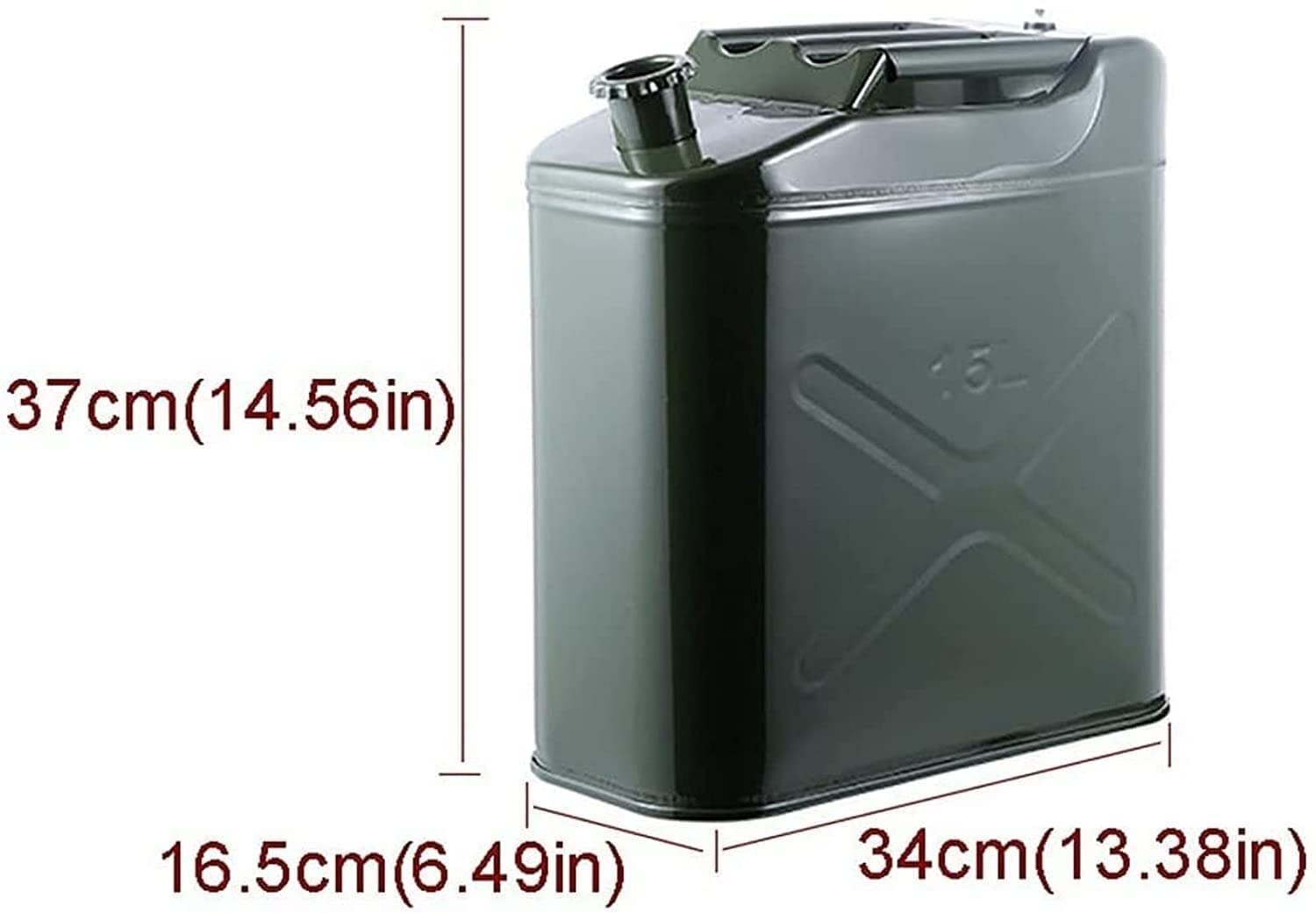 Metal Gasoline Can - Anti-Leak Rustproof Portable Fuel Container for Gas & Diesel - Ideal for Camping, Emergency Storage, and Outdoor Adventures