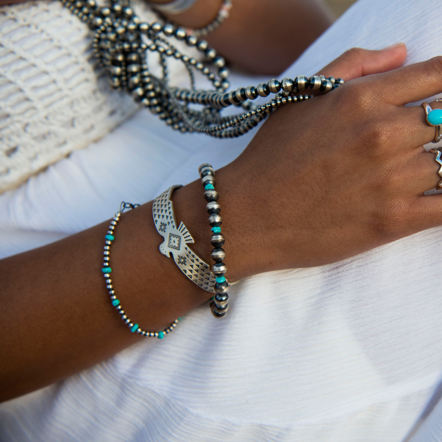 SkyWeaver Thunderbird Rising Cuff Bracelet - Native American Inspired Silver Jewelry for Women - Perfect for Boho Fashion, Festival Wear & Spiritual Gifts