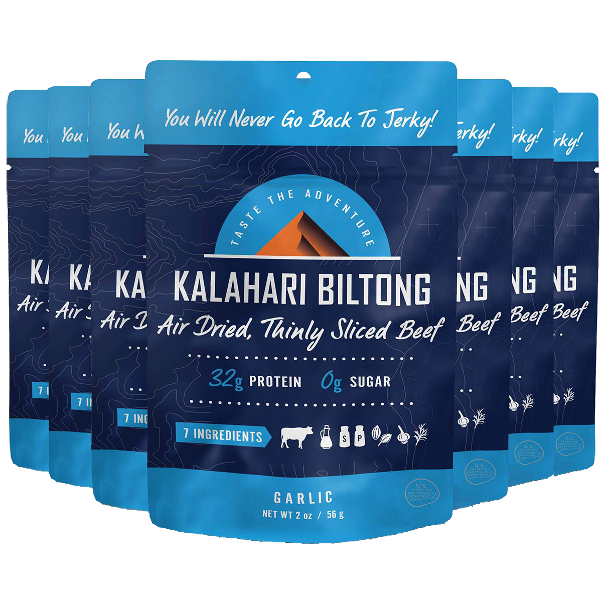 Premium 2oz Kalahari Biltong - Authentic South African Dried Beef Jerky Snack | High Protein, Low Carb, Keto-Friendly | Perfect for Hiking, Camping & On-the-Go Nutrition