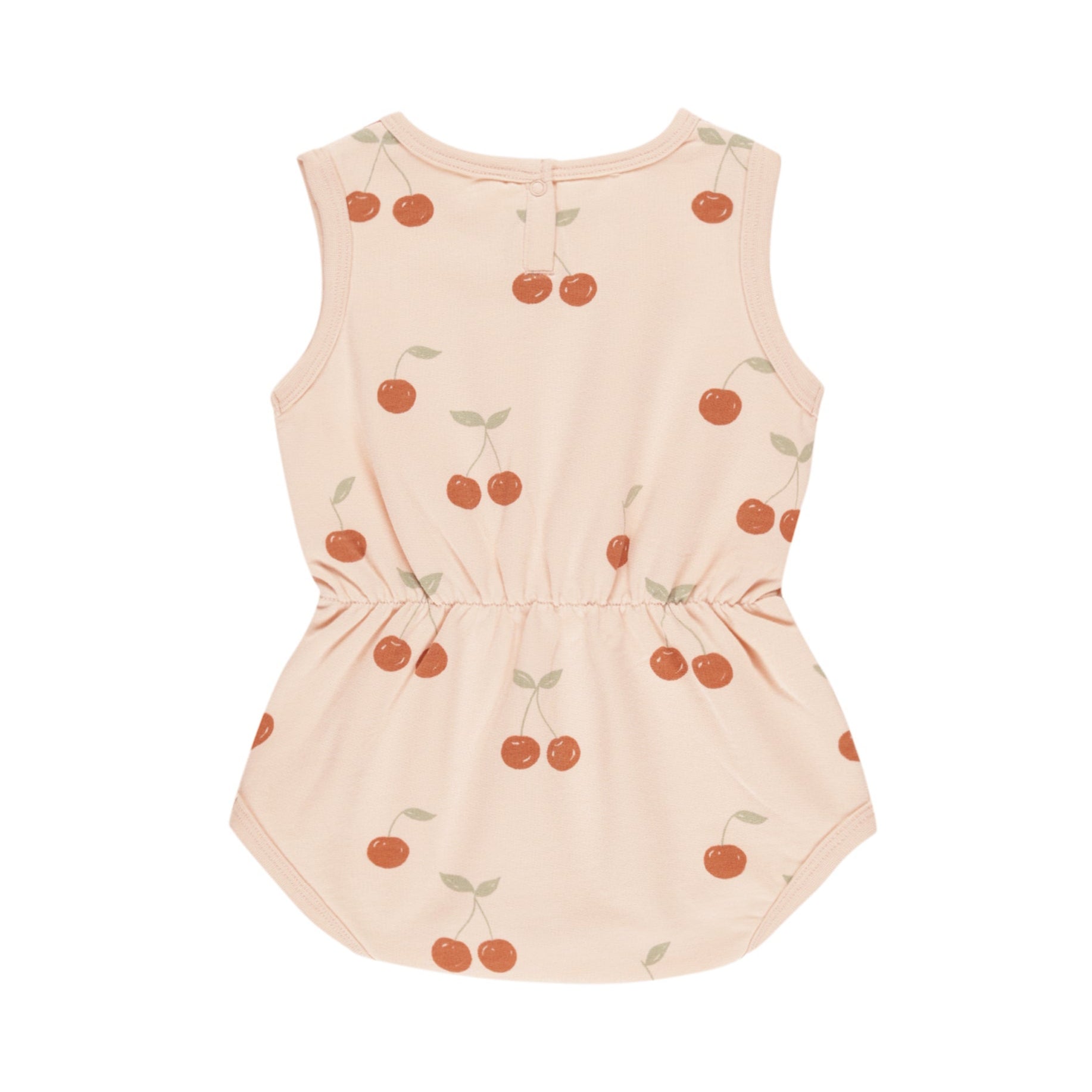 Women's Cinch Playsuit with Cherry Print - Stylish Jumpsuit for Casual Outings, Summer Parties & Beach Vacations