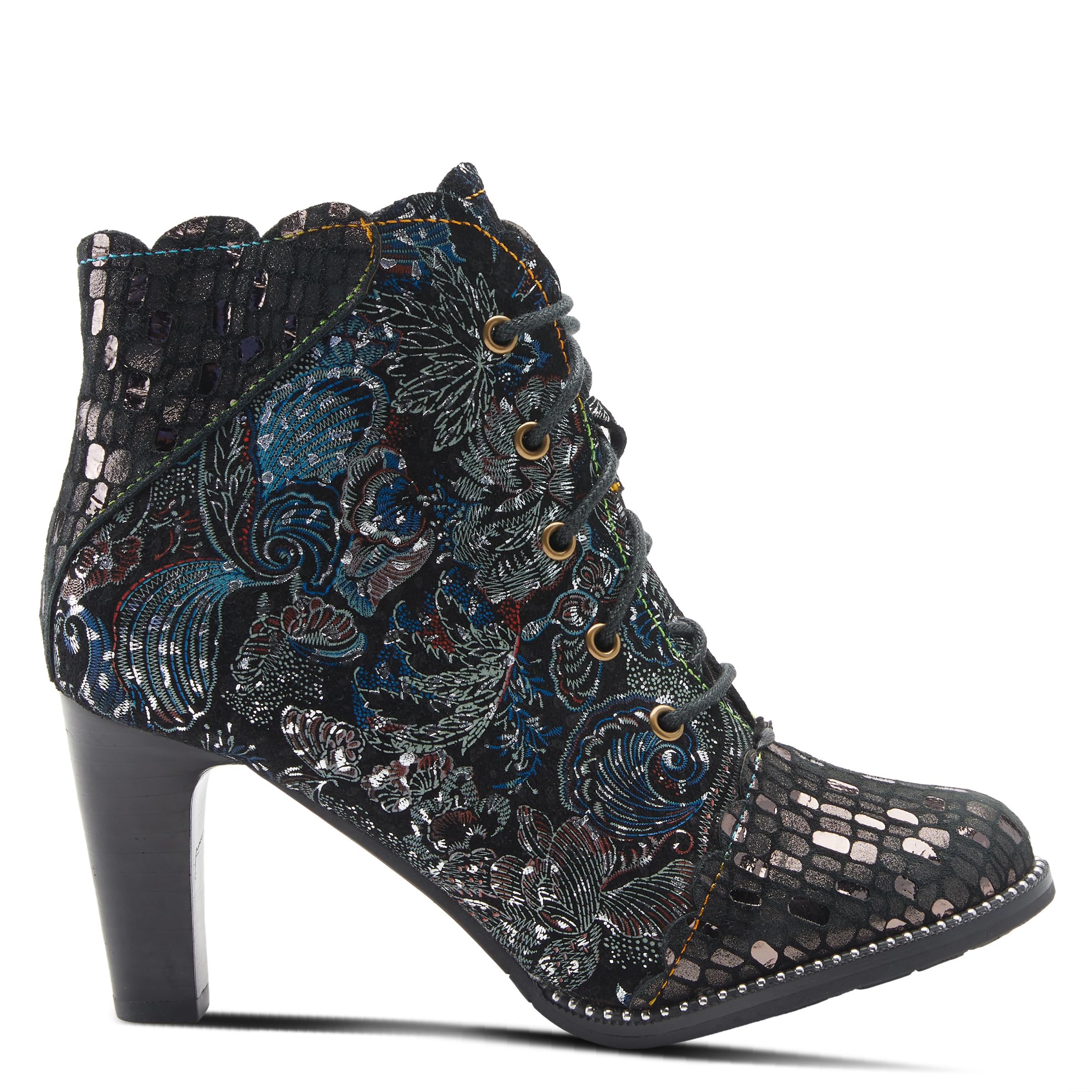L'Artiste Spring Step Women's Glitterail Bootie - Stylish Ankle Boots with Glitter Detail for Women | Perfect for Parties, Weddings & Night Out