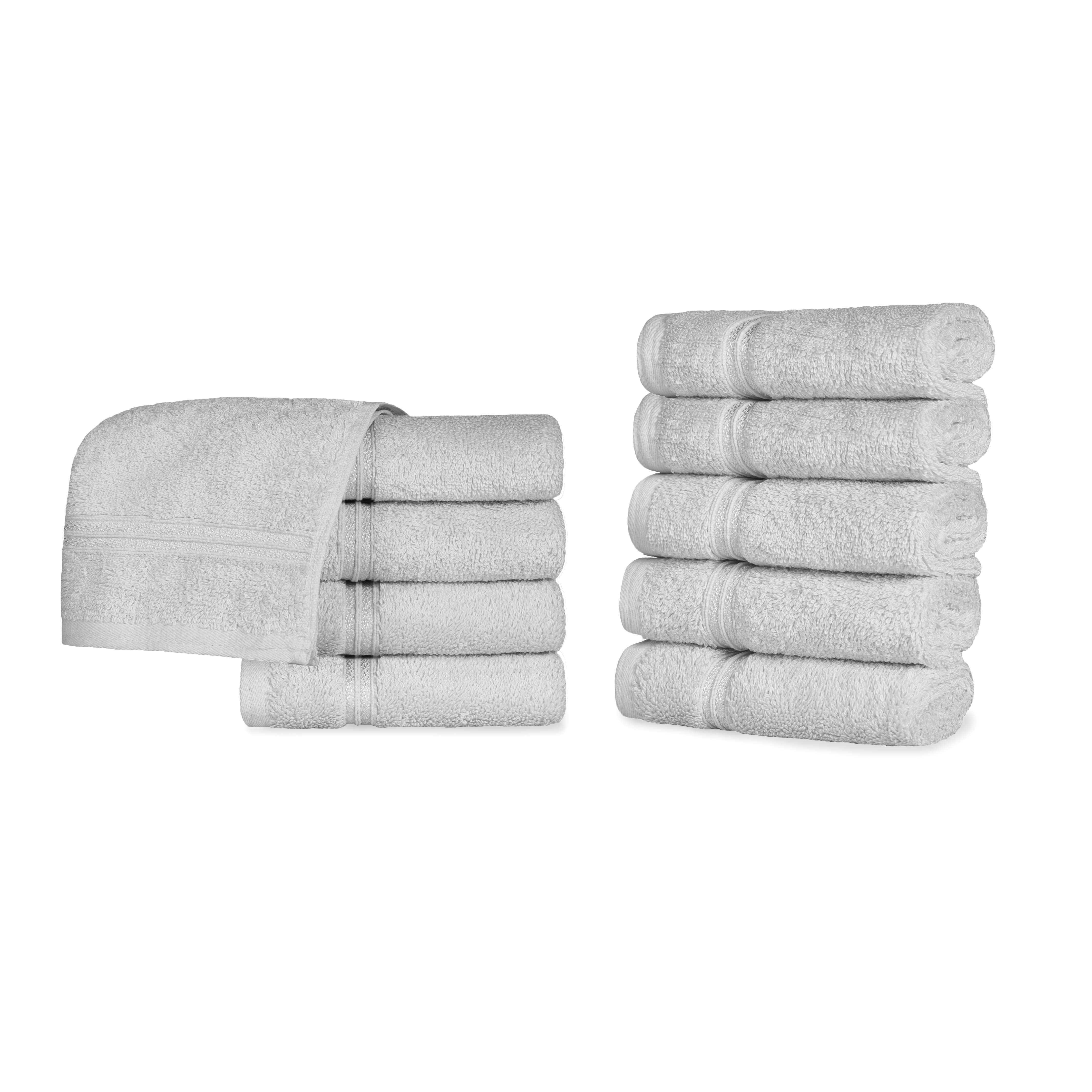 Premium Egyptian Cotton Face Towels - Ultra Soft & Highly Absorbent Bath Towel Set of 10 | Gentle for Sensitive Skin, Perfect for Spa, Gym & Luxury Bathroom Essentials