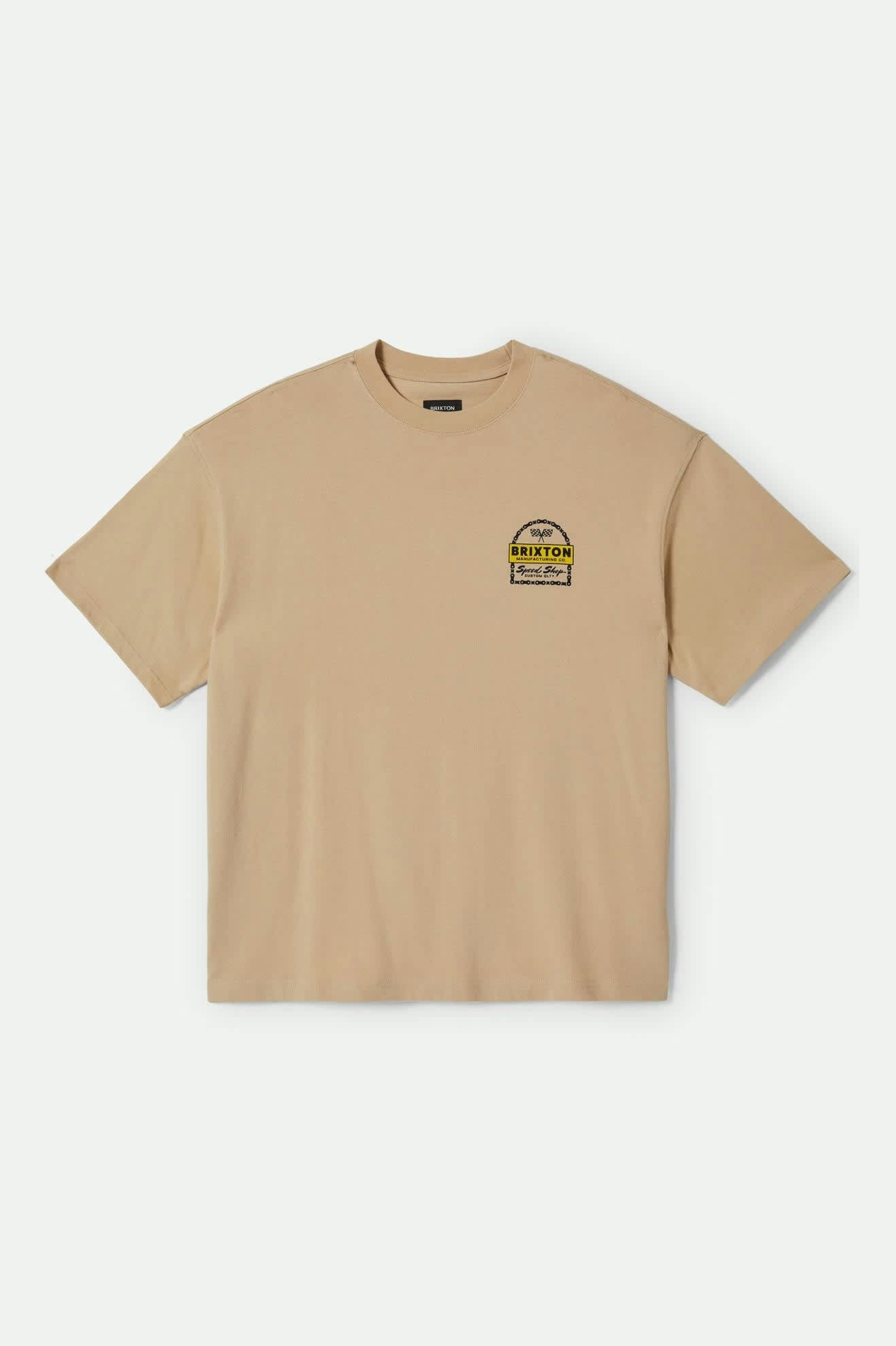 Drayton Heavyweight Relaxed Fit T-Shirt for Men | Soft Cotton Crew Neck Tee | Classic Cream Washed Vintage Style | Perfect for Casual Wear, Weekend Outfits & Layering