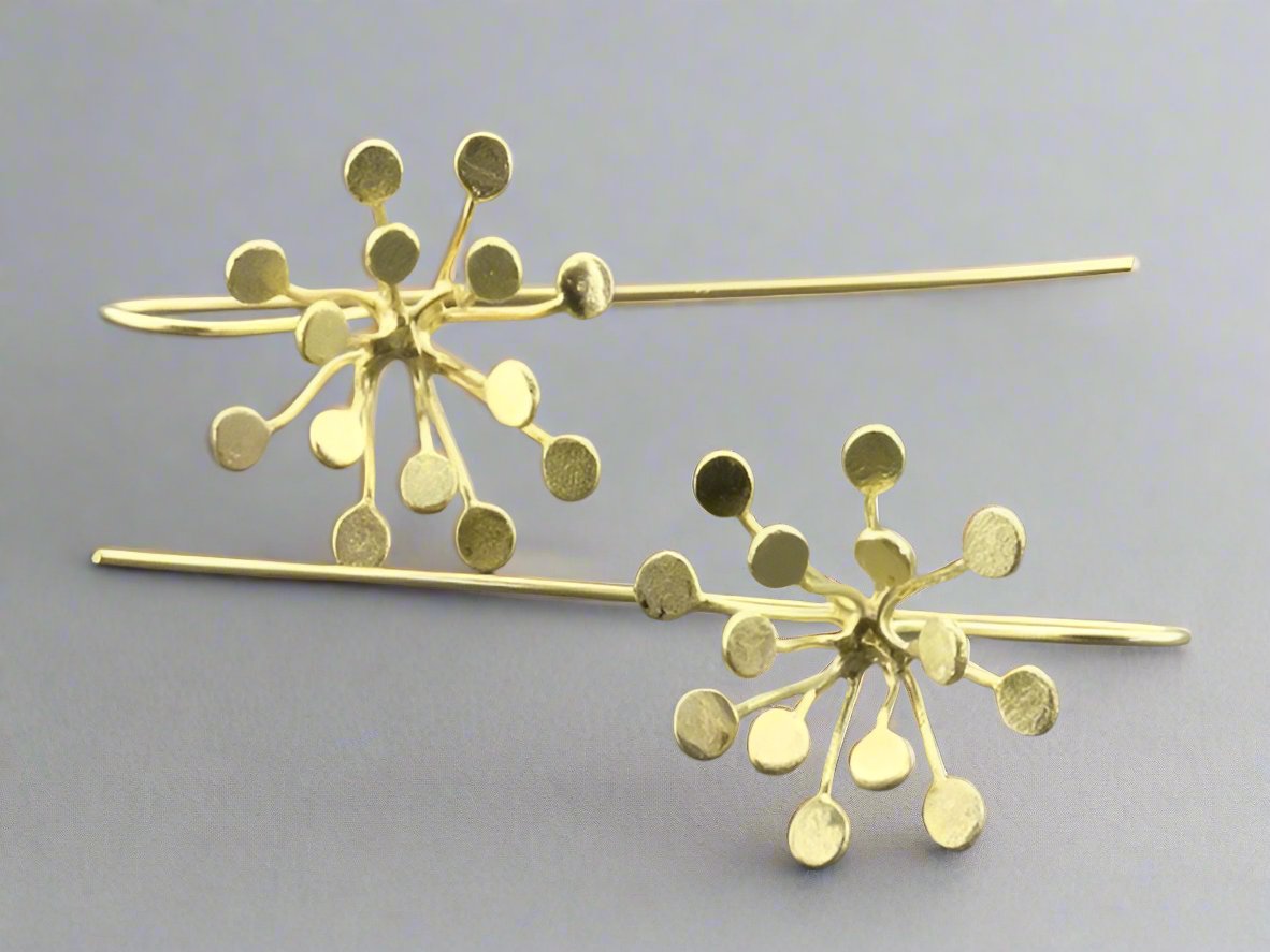 22K Gold Over Silver Branching Coral Pendant - Elegant Ocean-Inspired Jewelry for Beach Weddings & Boho Fashion