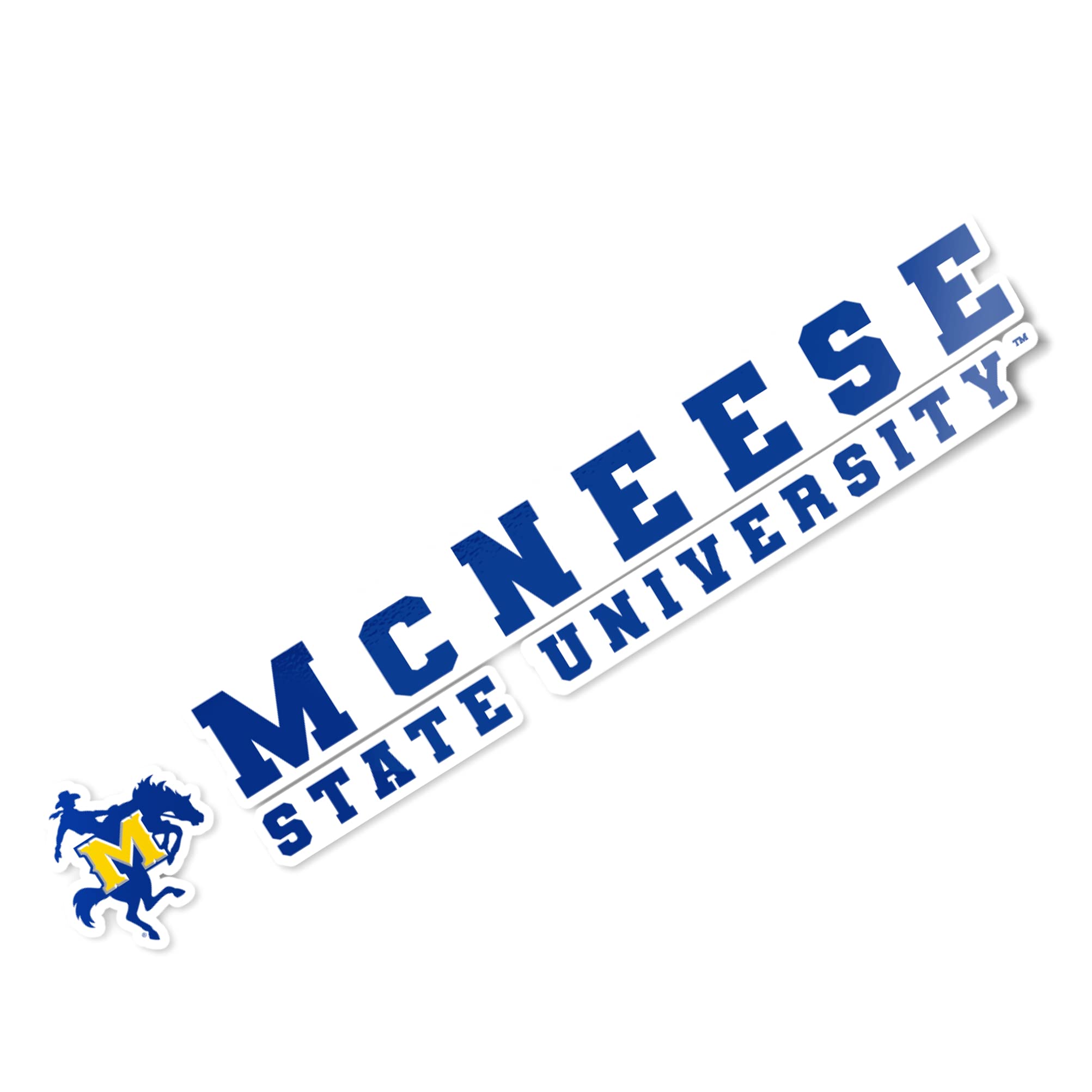 McNeese State University Cowboys Vinyl Decal Sticker - 8 Inch Waterproof Laptop, Water Bottle & Car Decal for School Spirit, Scrapbooking & Fan Gear | Geaux Cowboys Team Logo