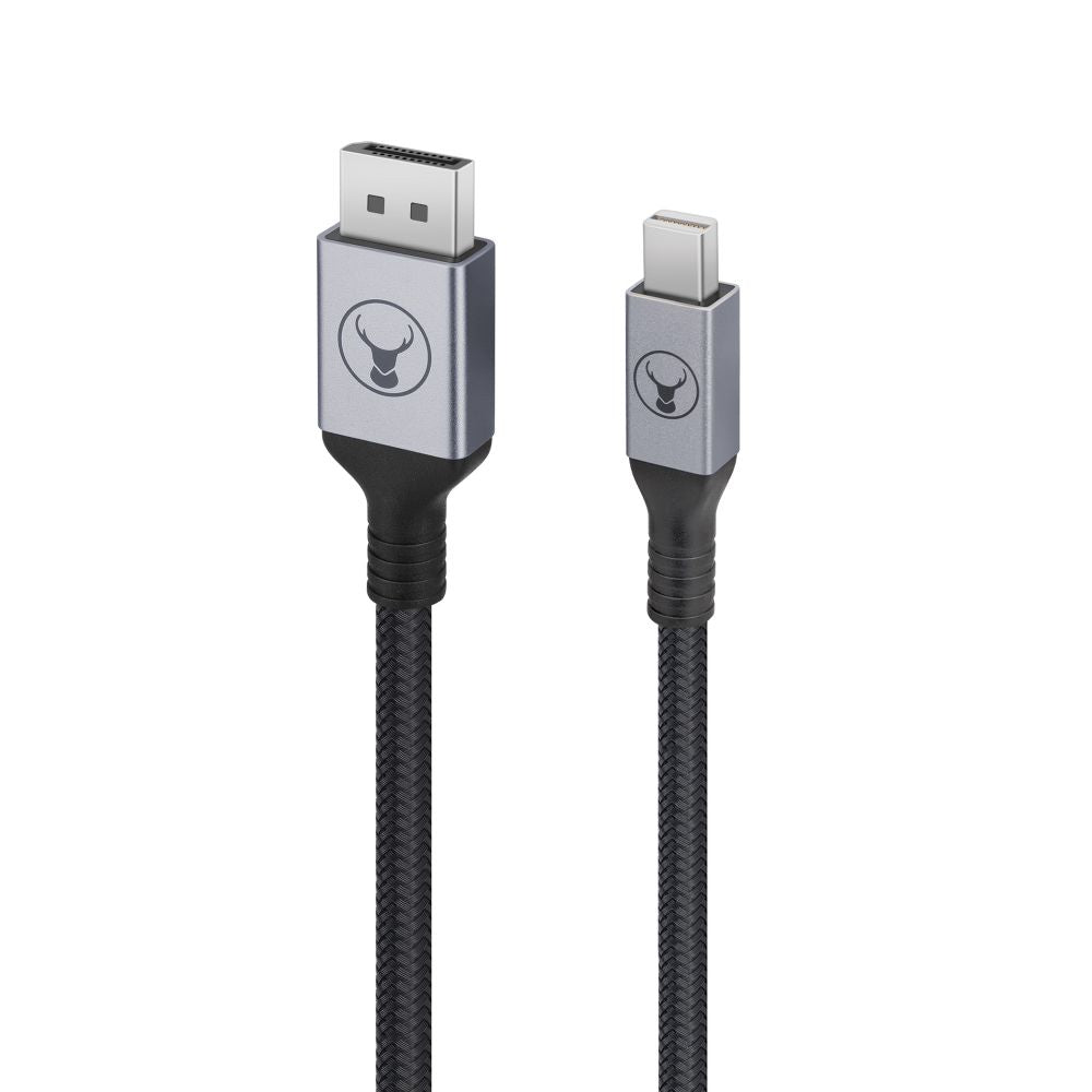 Bonelk Mini DisplayPort to HDMI Cable 1.5m (4.9ft) - 4K@60Hz Gold-Plated Adapter for MacBook Pro, iMac, Surface Pro - Home Theater, Office & Gaming Setup (Black)