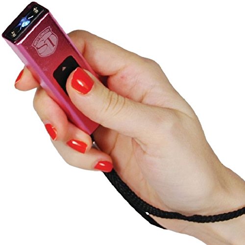 Mini Keychain LED Slider Stun Gun - 10 Million Volts Pink Self Defense Tool for Women - Personal Safety Device for Night Walking, Jogging & Emergency Protection