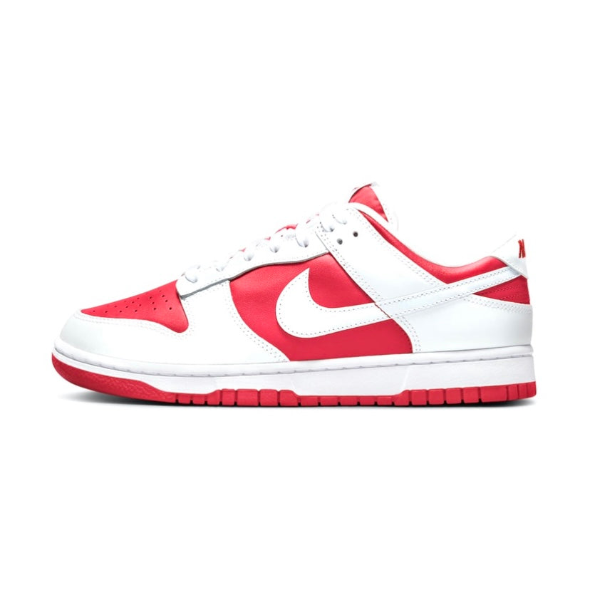 Nike Dunk Low Championship Red University White Sneakers 2021 - Men's Basketball Shoes for Casual Wear & Street Style
