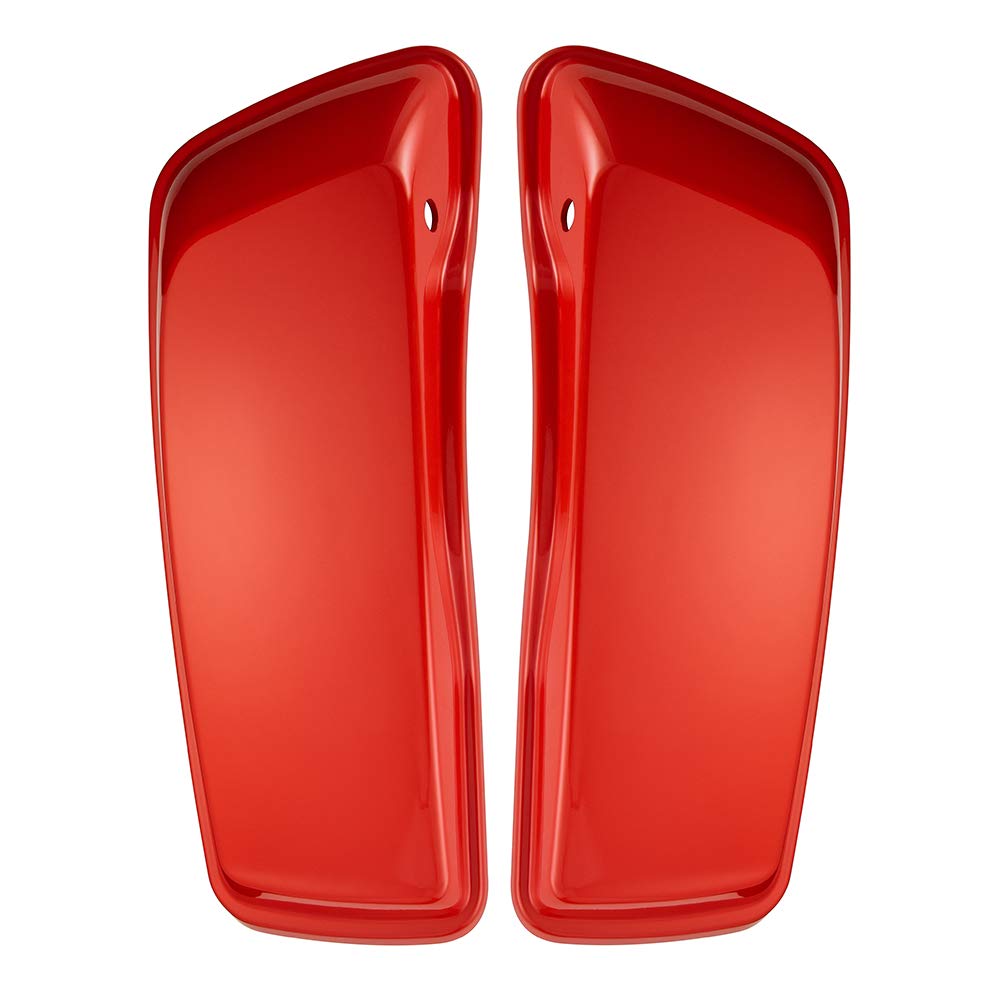 **Moto Onfire Saddlebag Regular Lids for Harley Touring Street Glide Hard Saddlebags (2014-2020) - Extended Bags in Laguna Orange - Perfect for Long Rides & Motorcycle Storage**