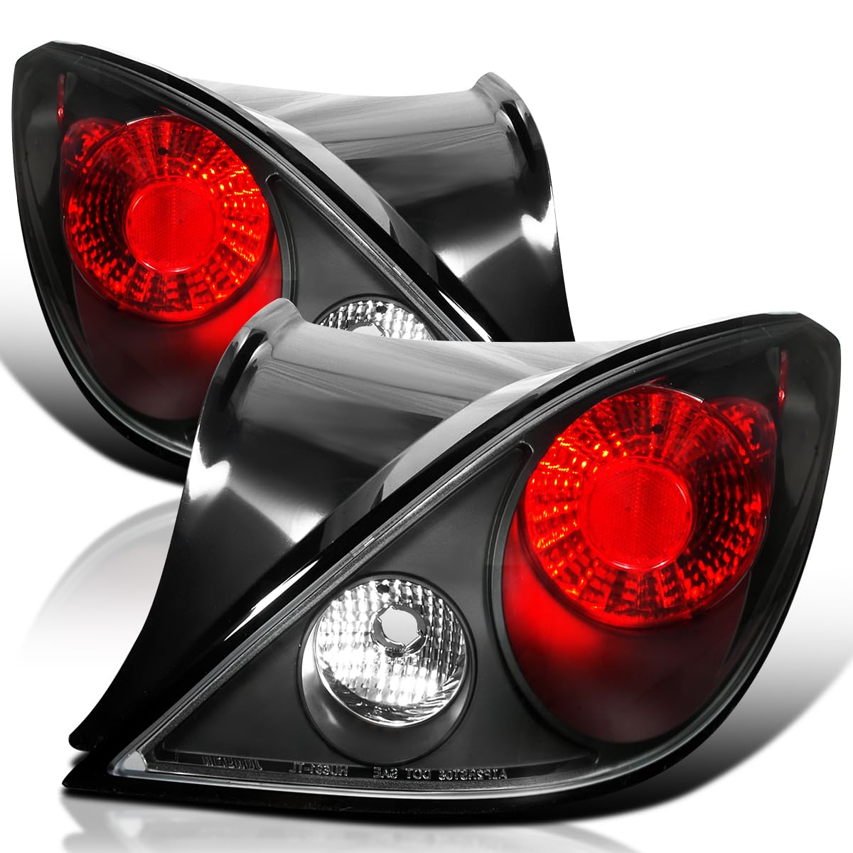 Spec-D Tuning Black LED Tail Lights for 2005-2010 Pontiac G6 Coupe - Left & Right Pair Assembly | Smoked Lens Design for Enhanced Style & Night Visibility (Perfect for Car Enthusiasts & Custom Builds)