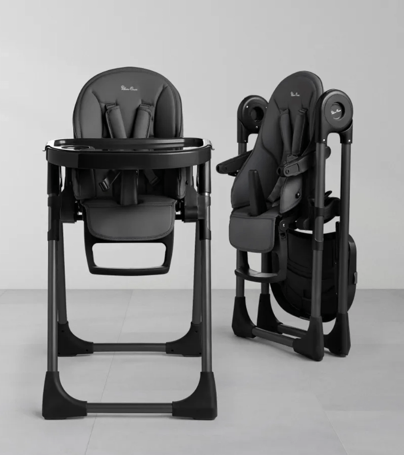 Silver Cross Gourmet High Chair - Adjustable Baby Feeding Chair with 3-Position Recline & Wheels - Perfect for Dining, Weaning & Playtime at Home