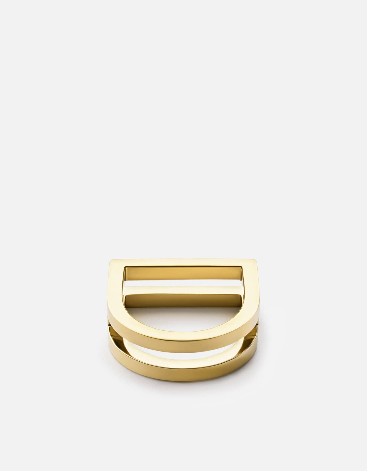 Square Bar Ring for Women - 14K Gold Minimalist Stackable Band Ring - Perfect for Everyday Wear, Stacking & Gifts