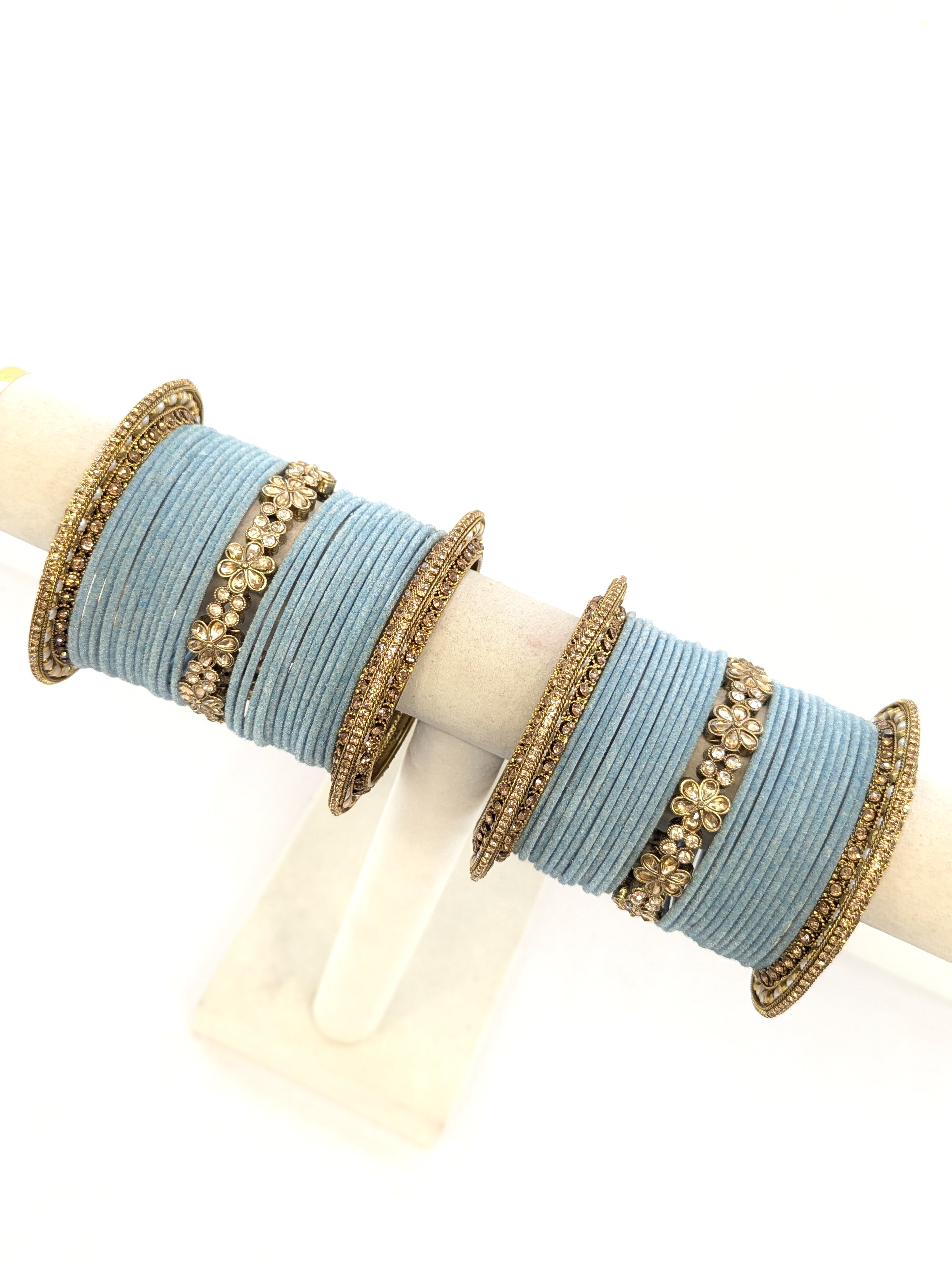 Samaira Stones Bangles - 2 Hand Set | Stylish Beaded Bracelets for Women | Perfect for Casual Wear, Parties & Gifts