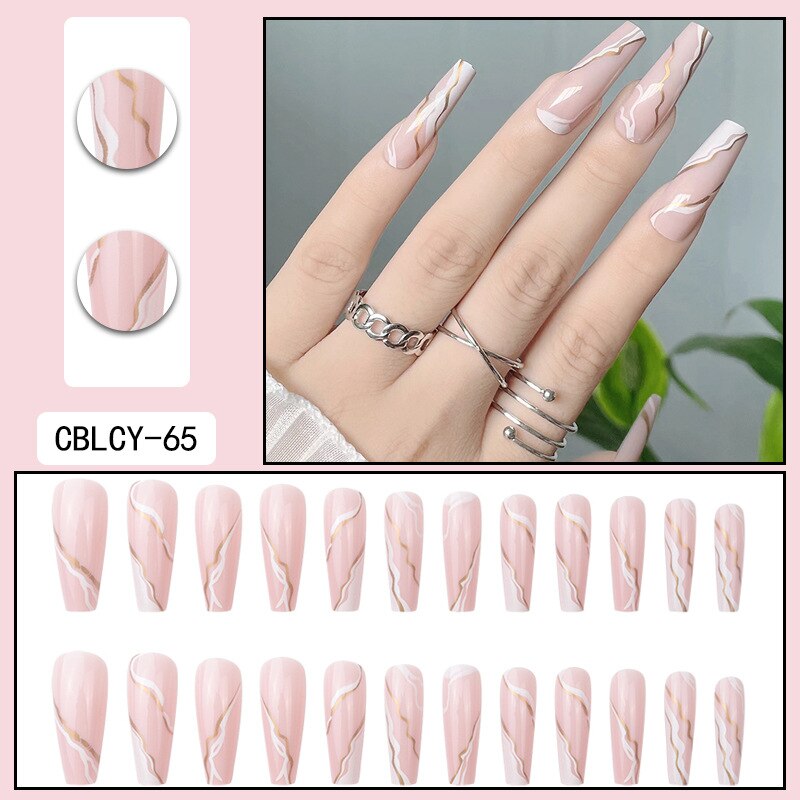 24pcs Pink Flame Press-On Fake Nails - Short Square Ballet Style Full Cover Detachable Artificial Nails for Women | Perfect for Parties, Weddings & Everyday Wear