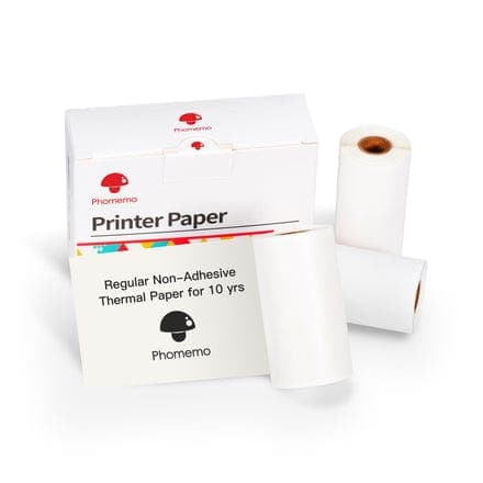Phomemo M02 Series Thermal Paper Rolls - 10 Pack for Label Printer, Shipping Labels & Receipts - Compatible with Thermal Printers - Perfect for Home, Office & Retail Use